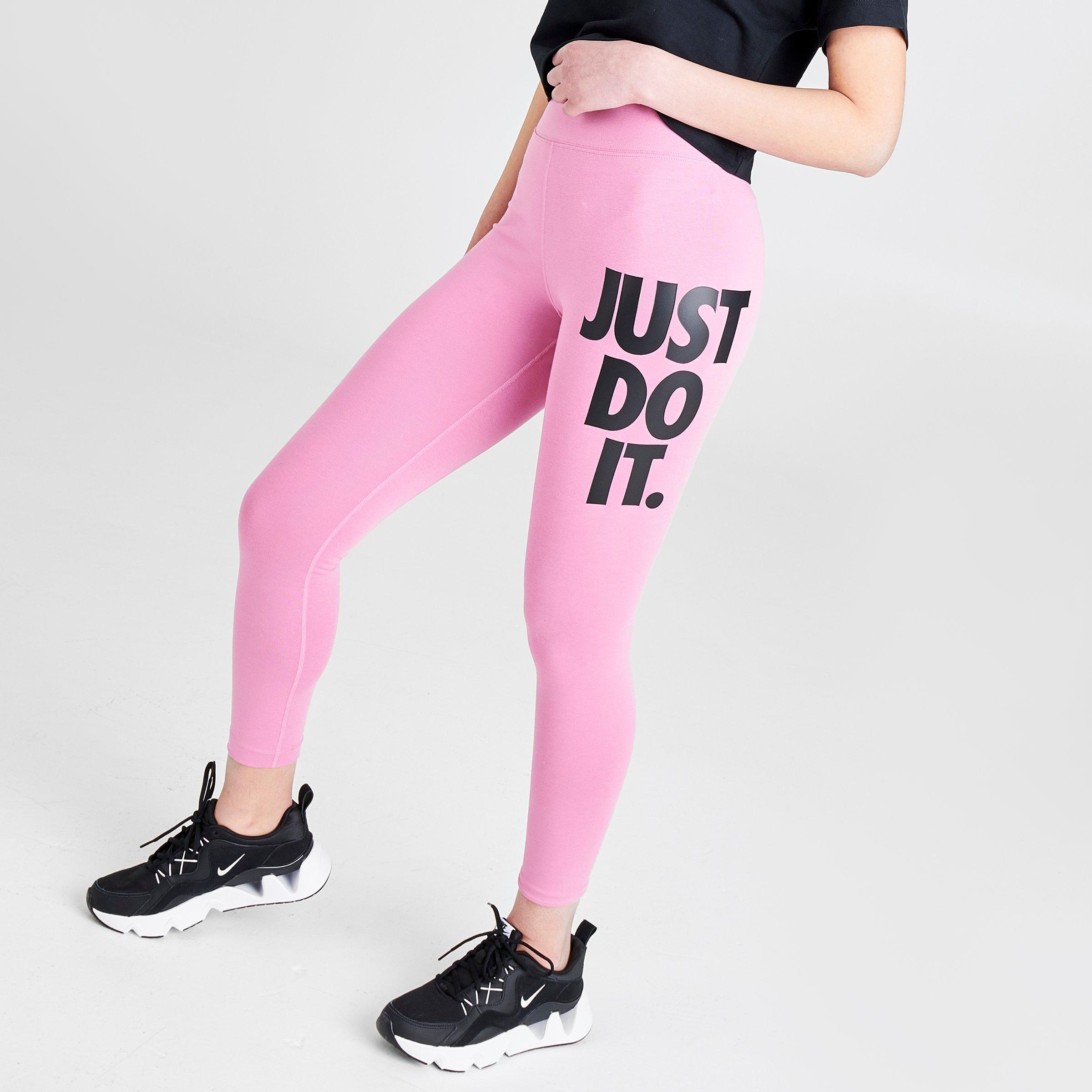 pink nike leggings just do it