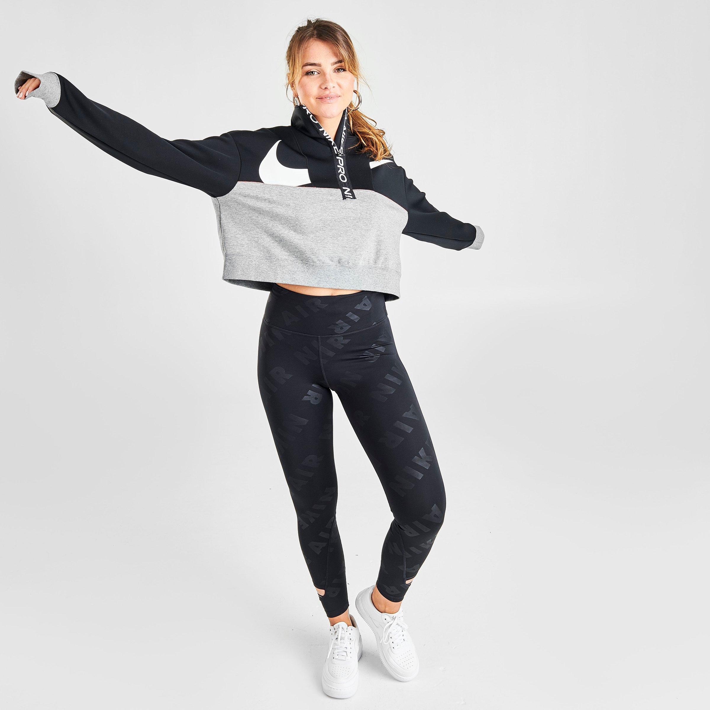 nike get fit fleece mock neck top