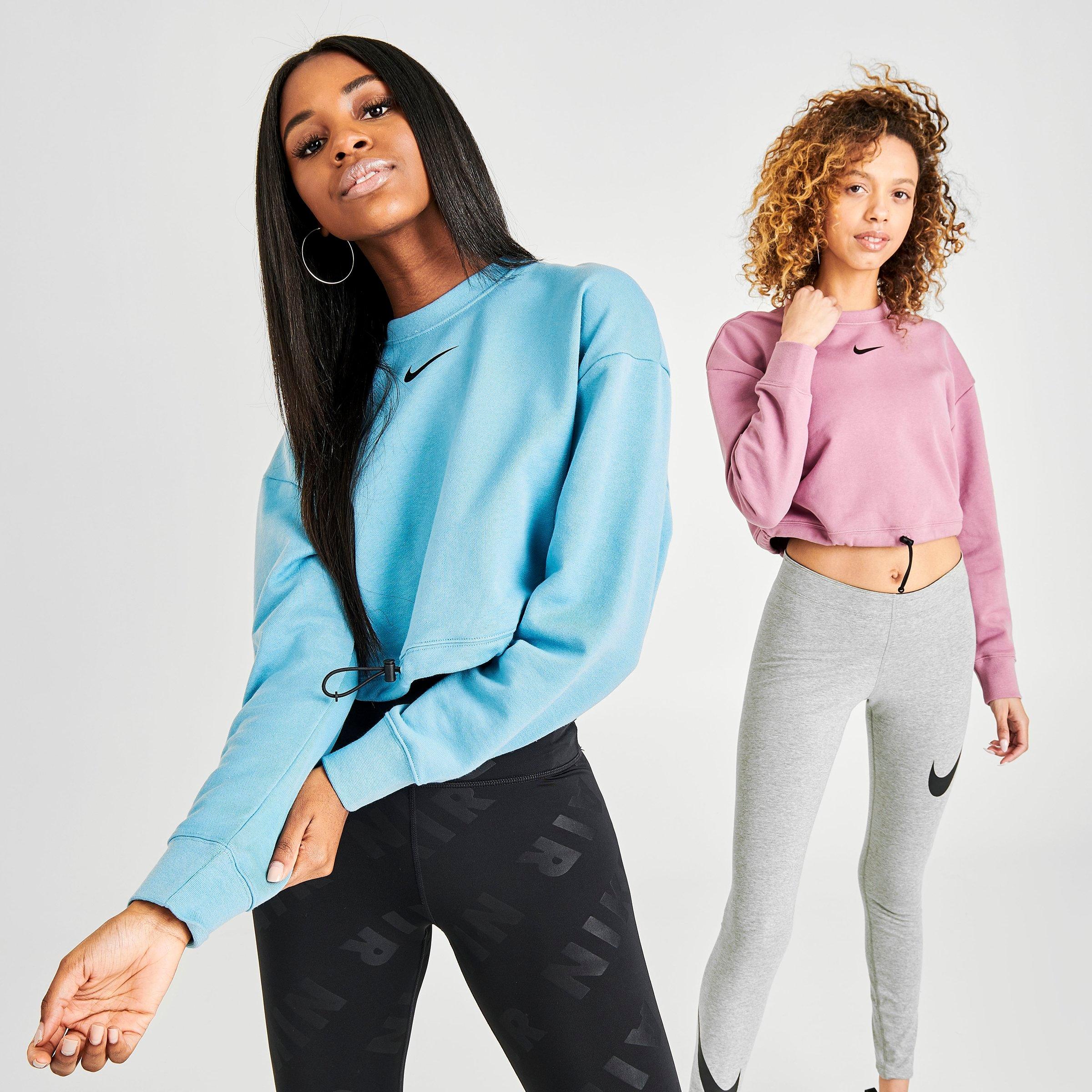 women's nike sportswear heritage crop crew sweatshirt