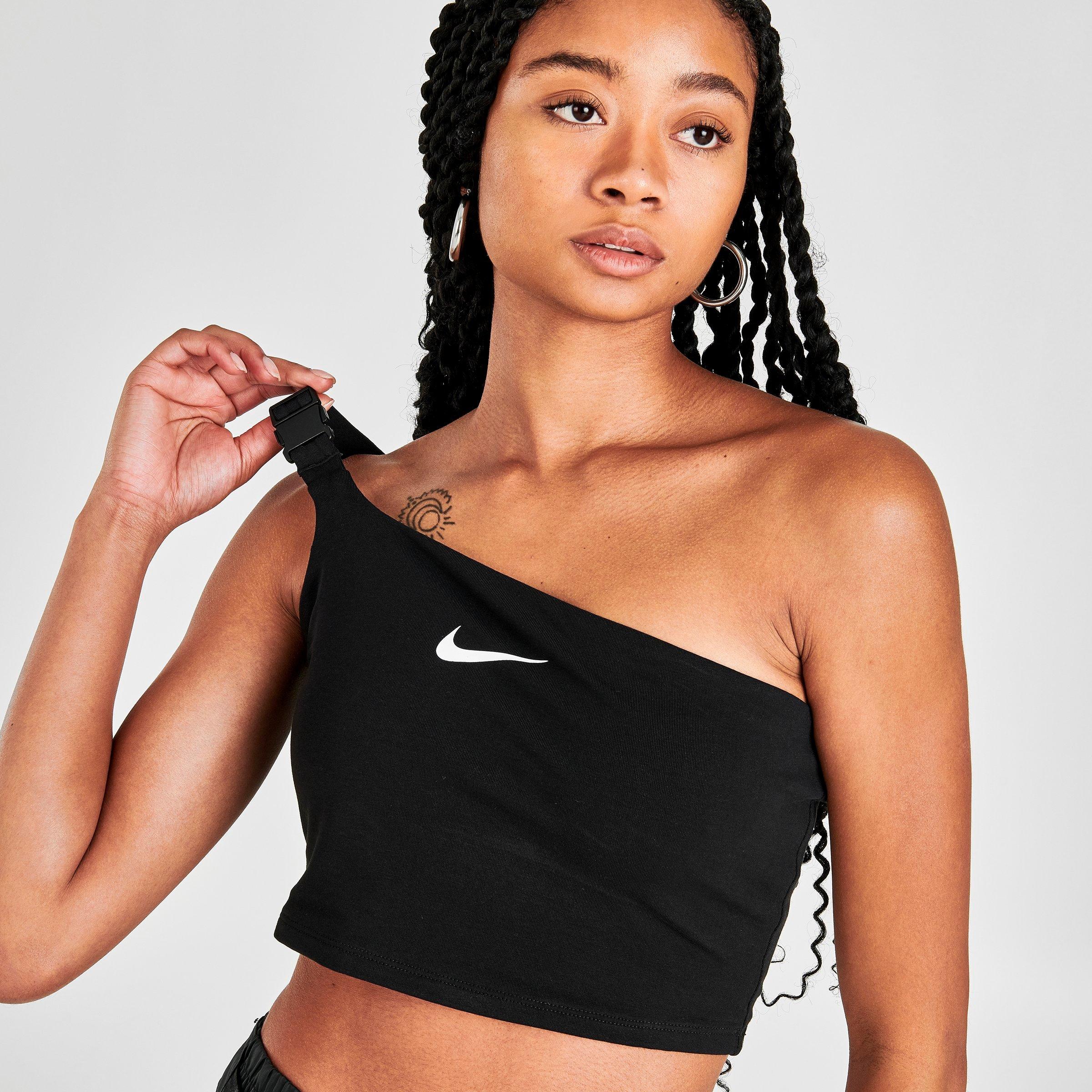 nike one shoulder crop top