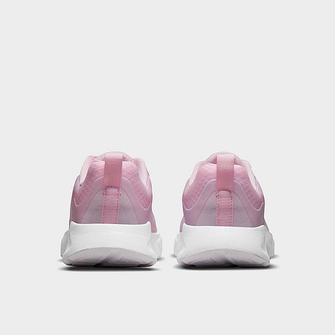 Left view of Girls' Big Kids' Nike WearAllDay Training Shoes in Pink/White Click to zoom