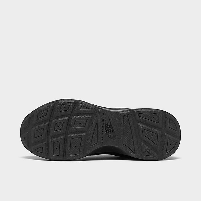 Bottom view of Big Kids' Nike WearAllDay Training Shoes in Black/Black/Black Click to zoom