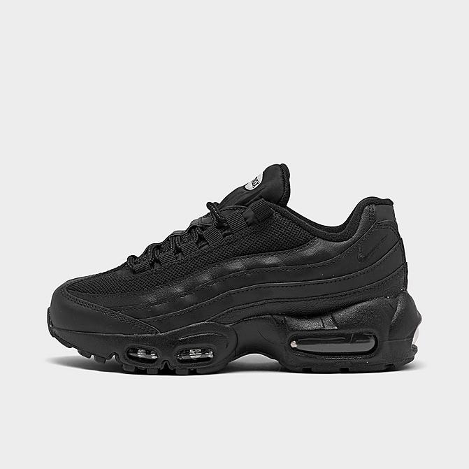 Right view of Big Kids' Nike Air Max 95 Recraft Casual Shoes in Black/Black/Black/White Click to zoom