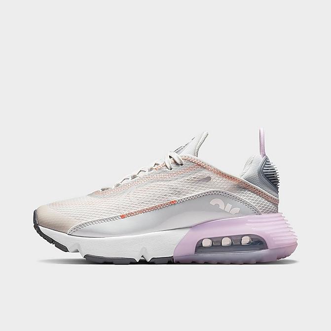 Right view of Big Kids' Nike Air Max 2090 Casual Shoes in Platinum Tint/Light Violet-Metallic Platinum Click to zoom