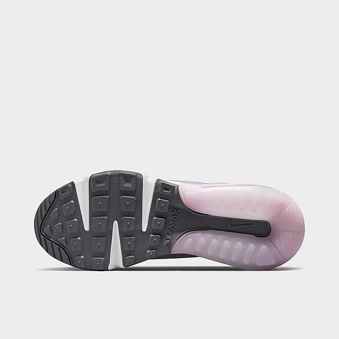 Bottom view of Big Kids' Nike Air Max 2090 Casual Shoes in Platinum Tint/Light Violet-Metallic Platinum Click to zoom