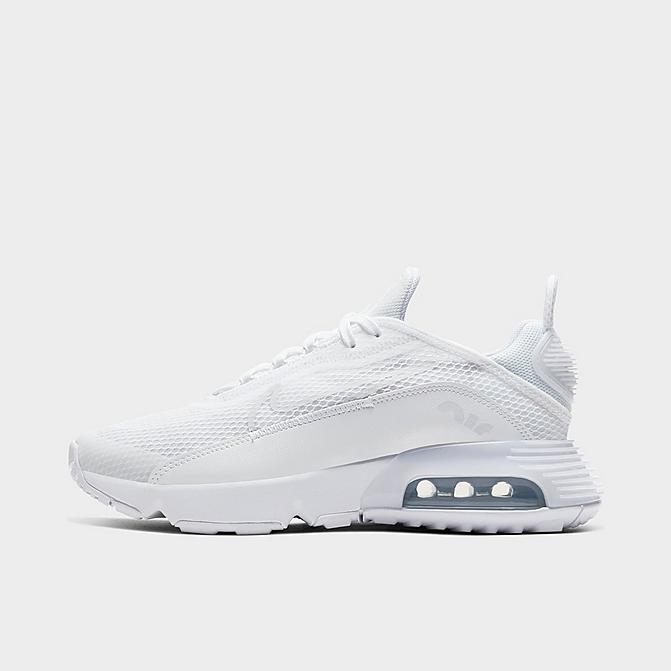 Right view of Big Kids' Nike Air Max 2090 Casual Shoes in White/Wolf Grey/White/Pure Platinum Click to zoom