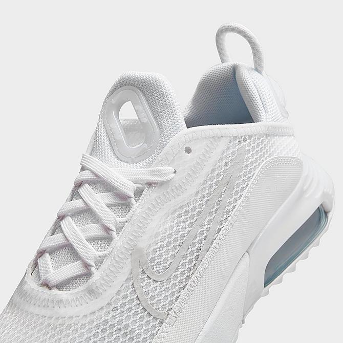 Front view of Big Kids' Nike Air Max 2090 Casual Shoes in White/Wolf Grey/White/Pure Platinum Click to zoom