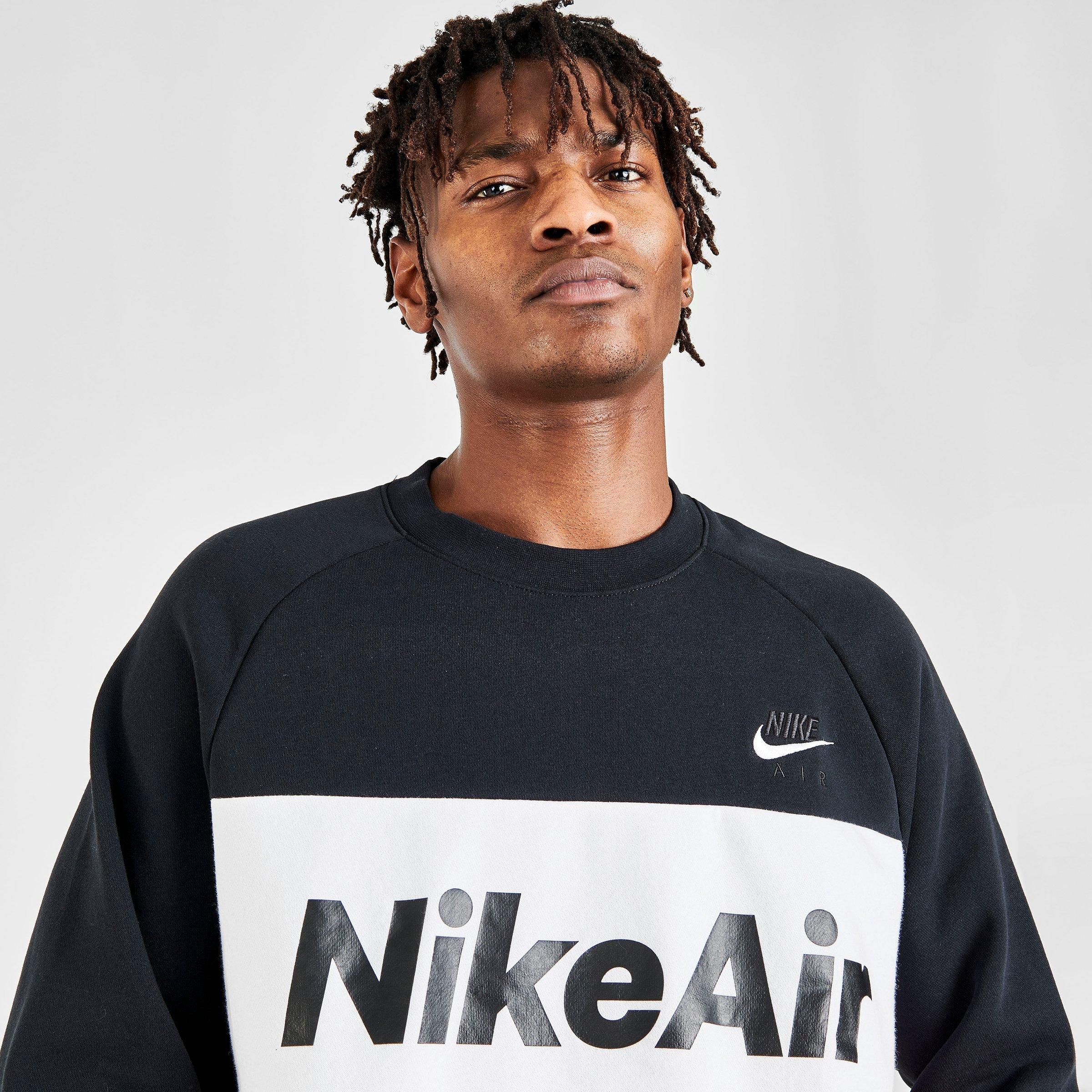 nike air crewneck sweatshirt white black red