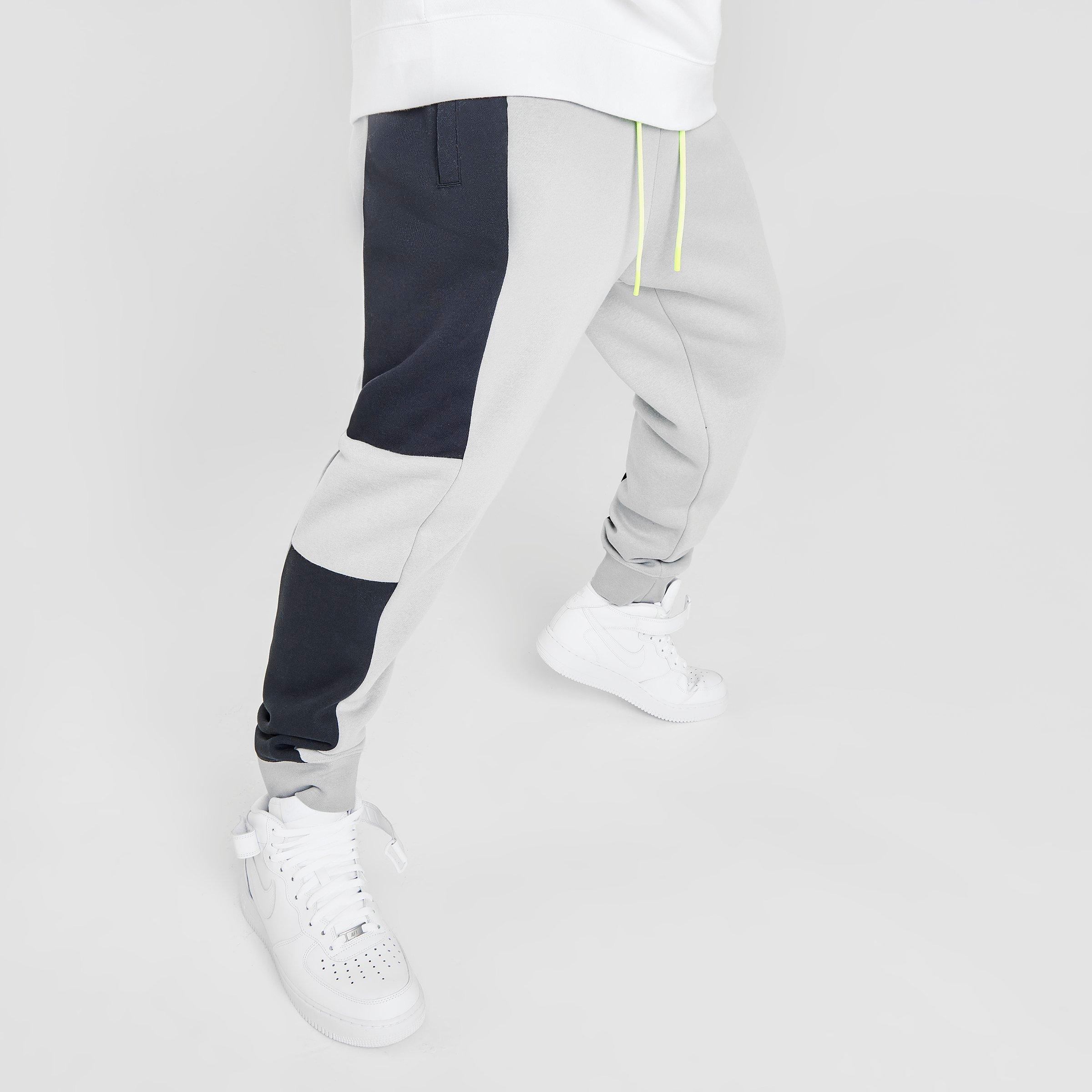 white nike fleece joggers