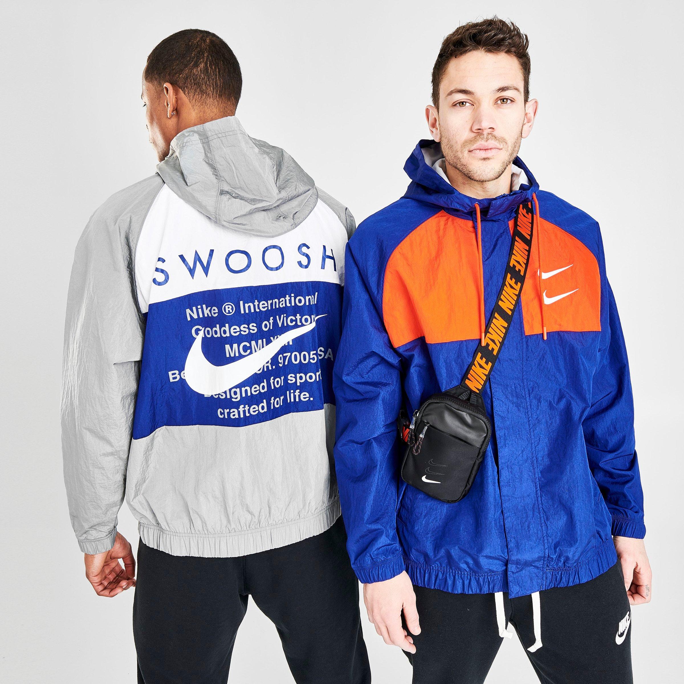 nike sportswear swoosh woven full zip jacket