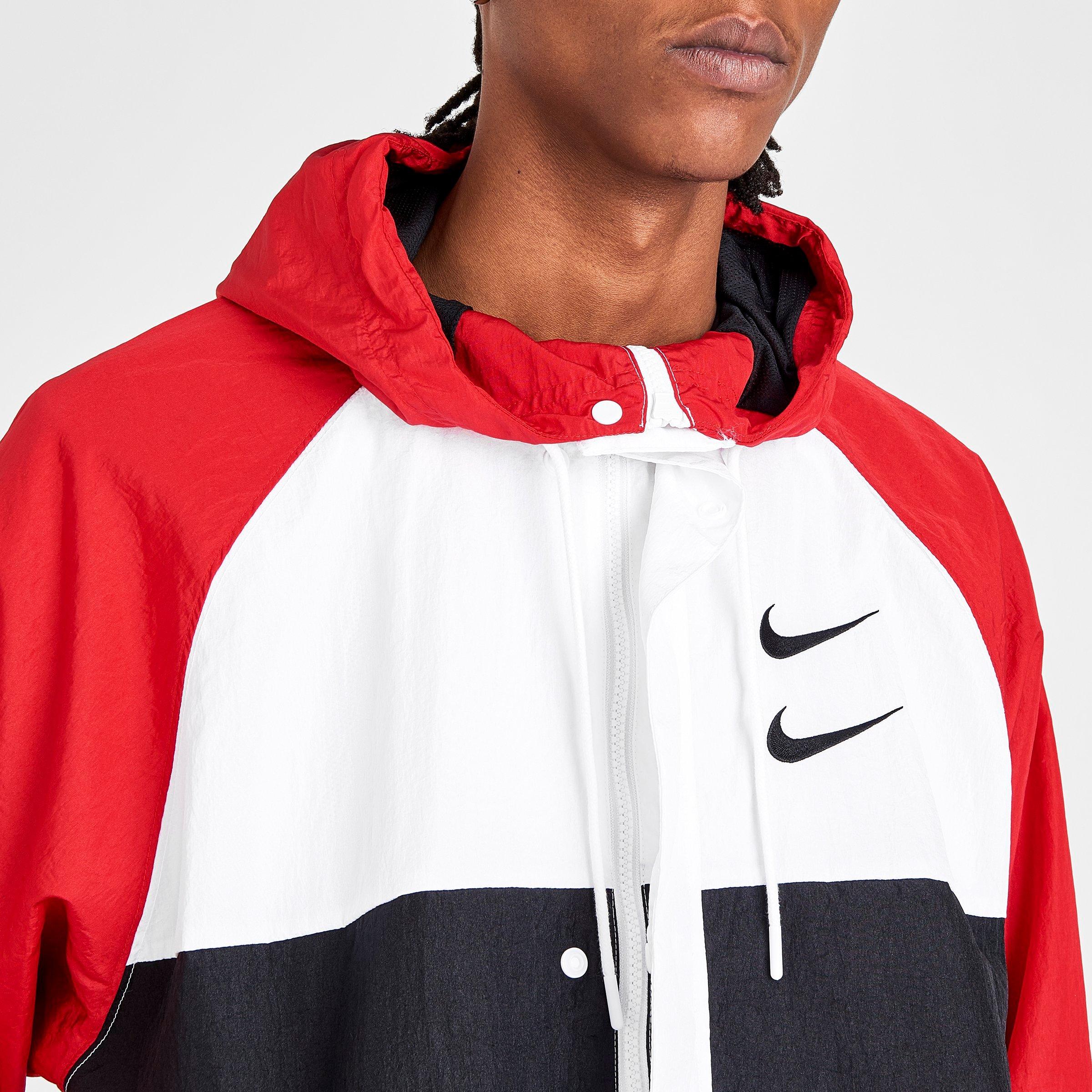 nike sportswear swoosh woven full zip jacket