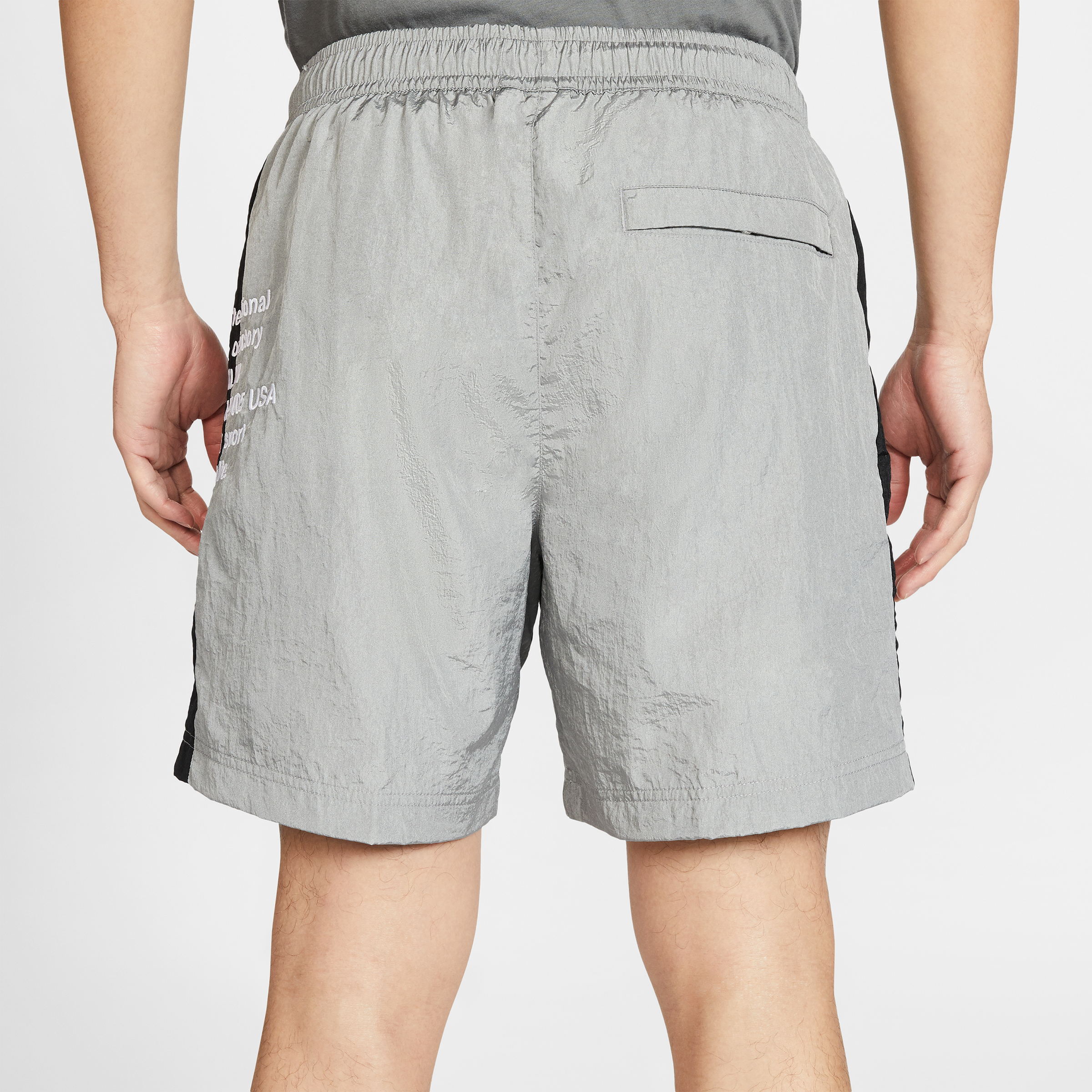 nike grey woven shorts