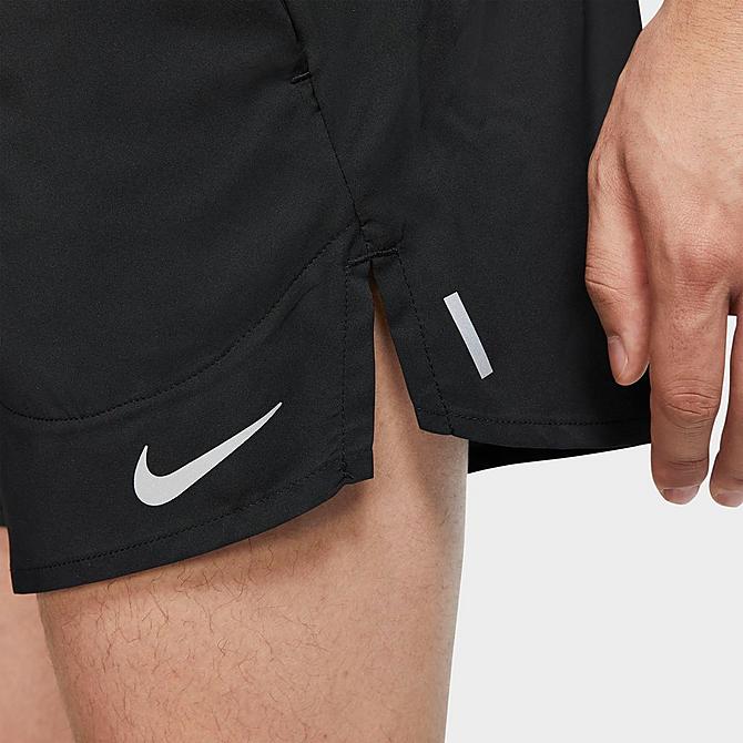 On Model 5 view of Men's Nike Flex Stride Shorts in Black Click to zoom