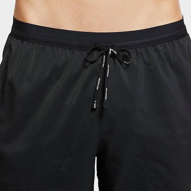 On Model 6 view of Men's Nike Flex Stride Shorts in Black Click to zoom