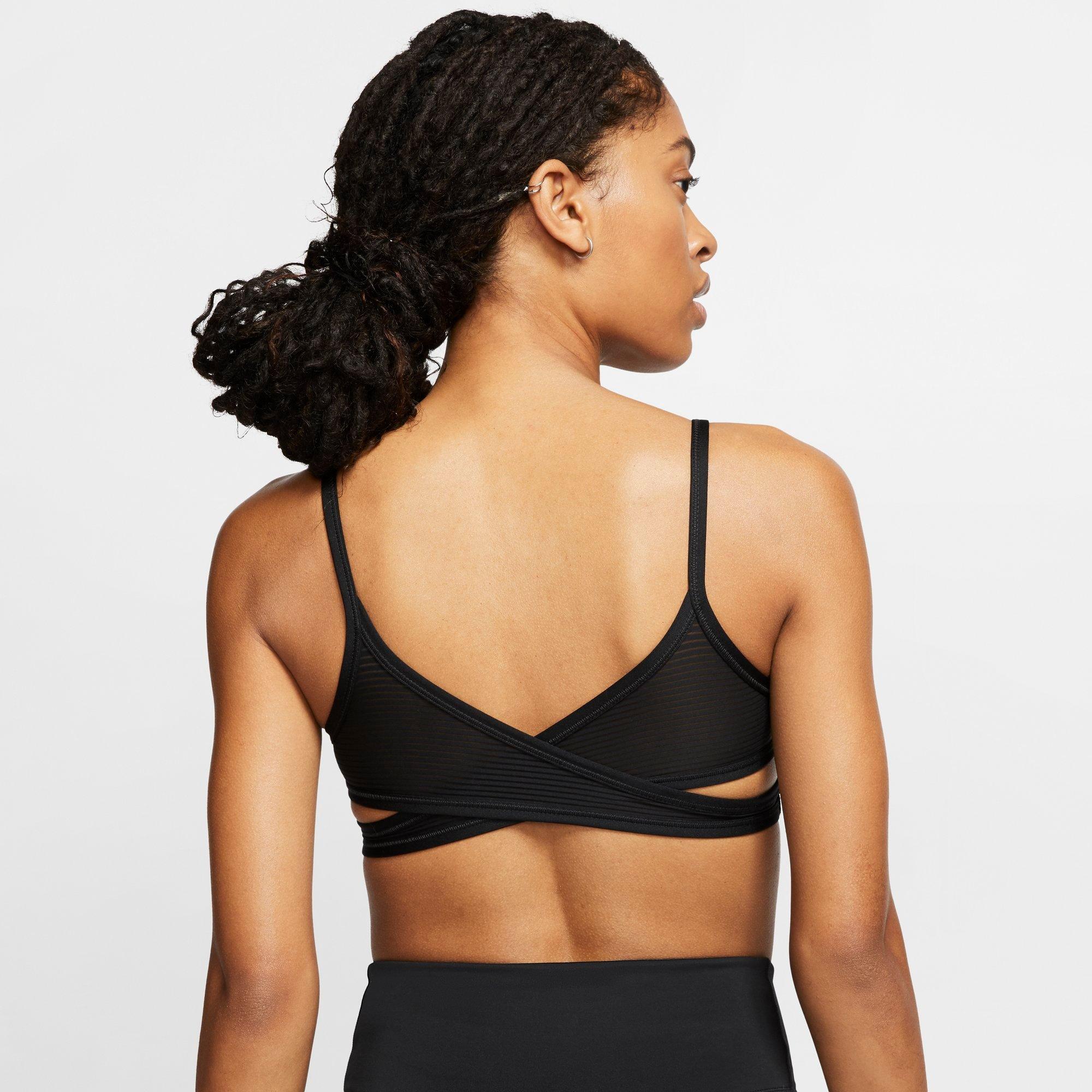 nike women's indy striped light support sports bra