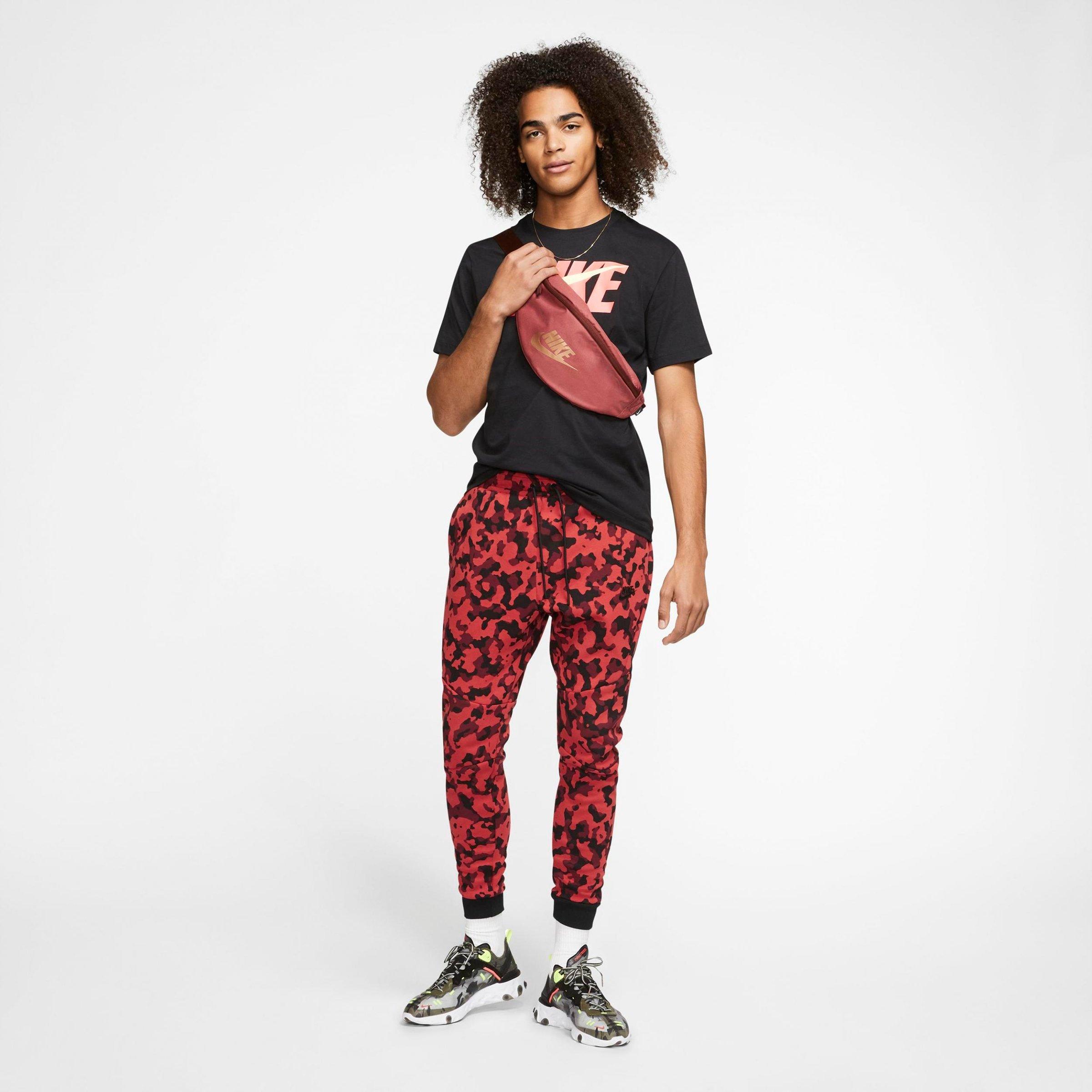 men's nike sportswear allover print tech fleece jogger pants