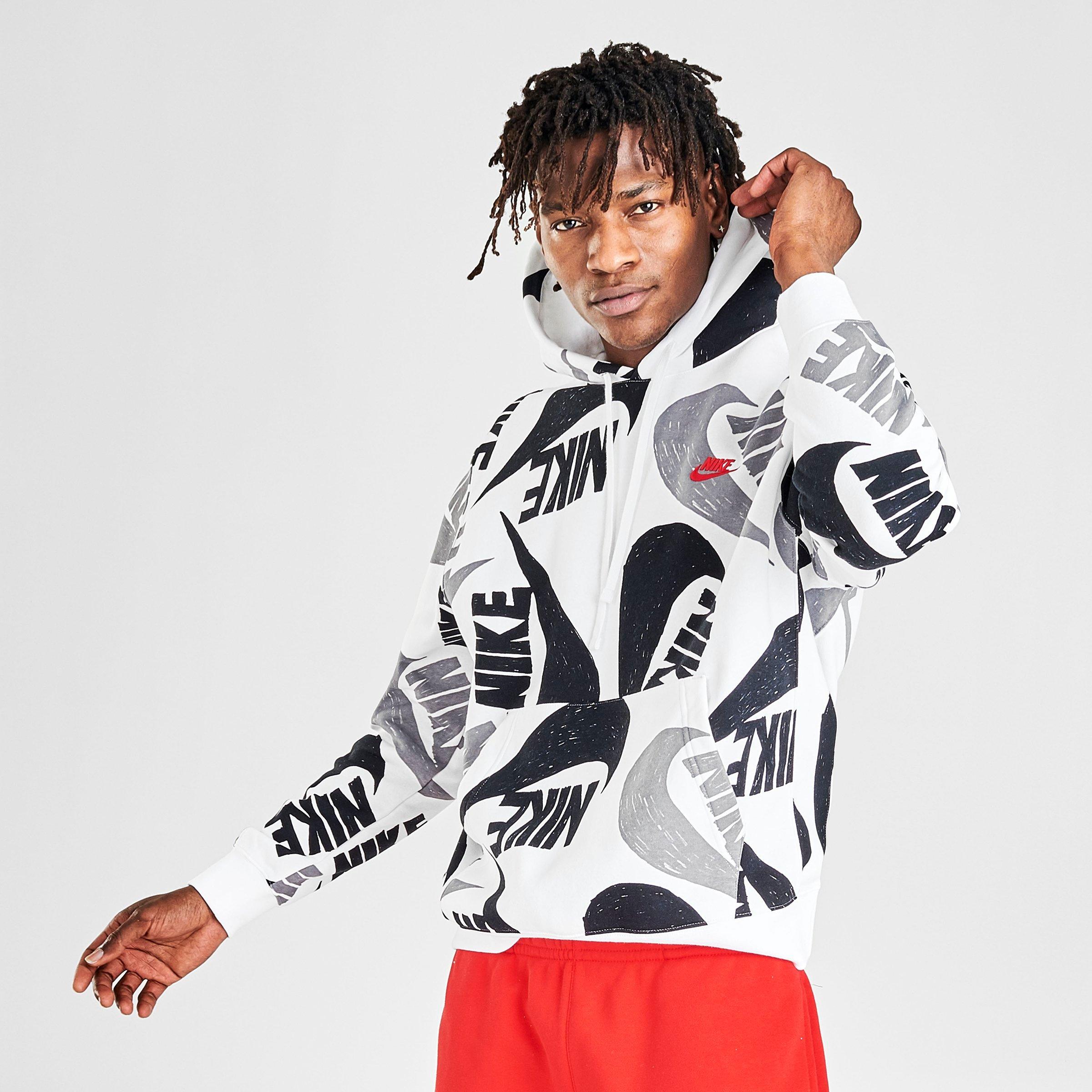 nike print hoodie