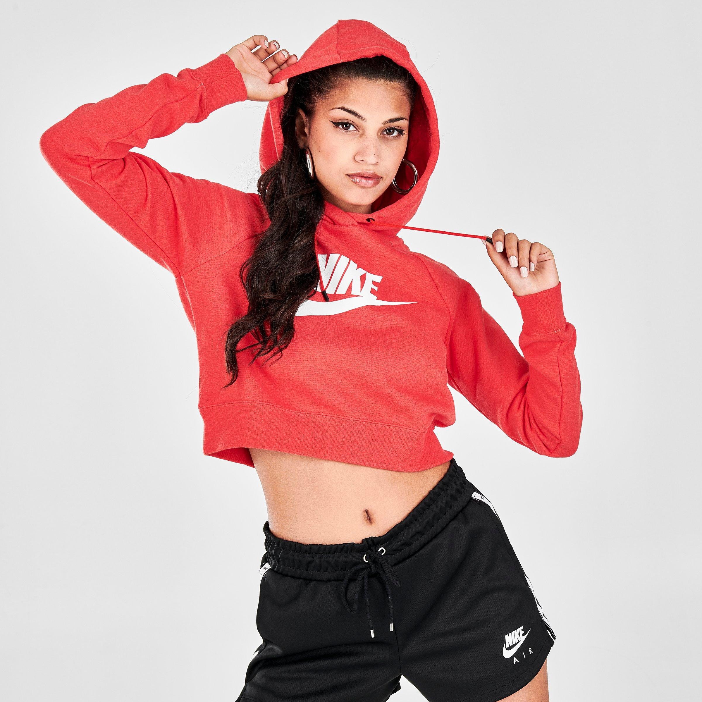 nike women's sportswear essential cropped hoodie