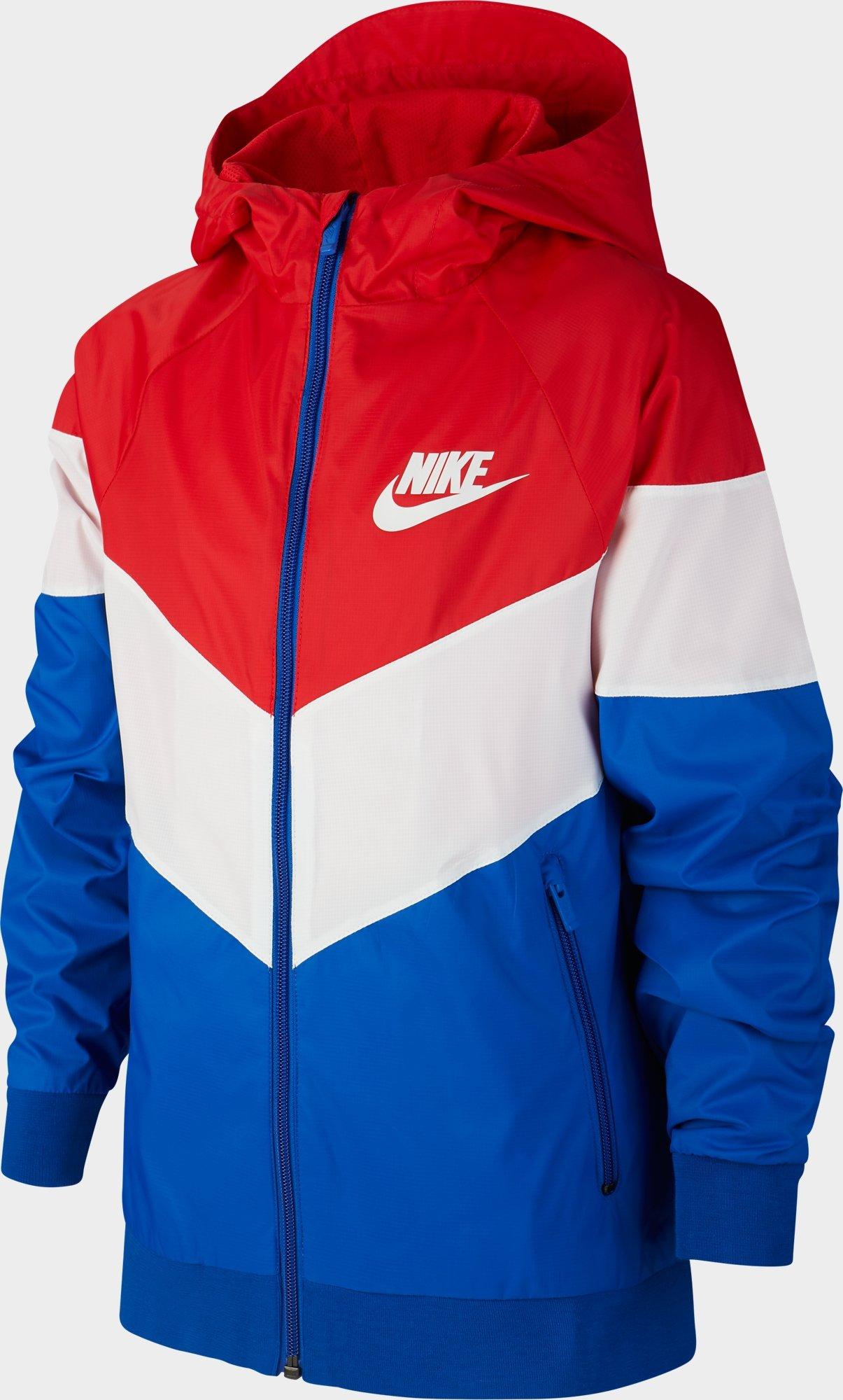 red and blue nike jacket