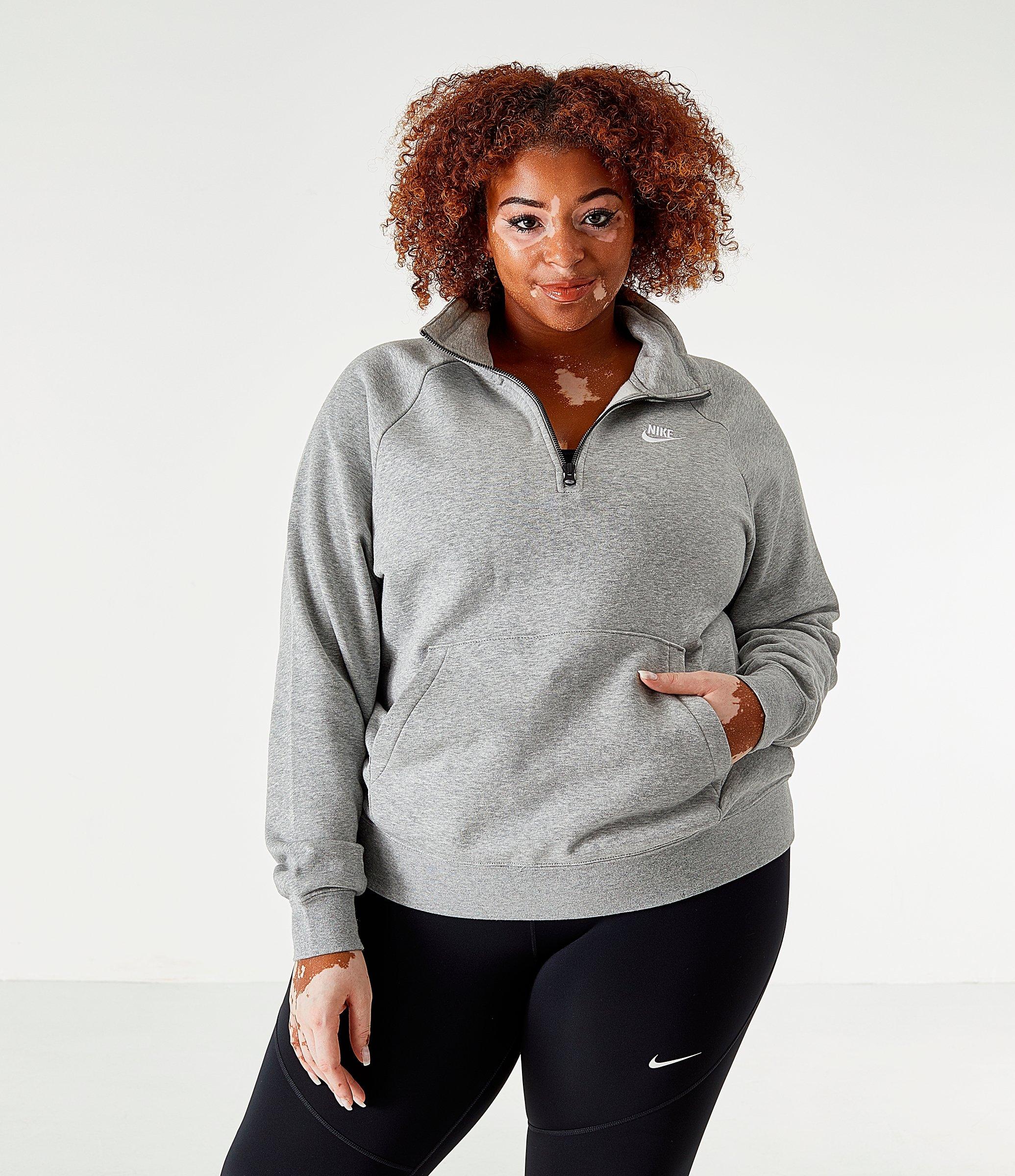 nike women's quarter zip fleece