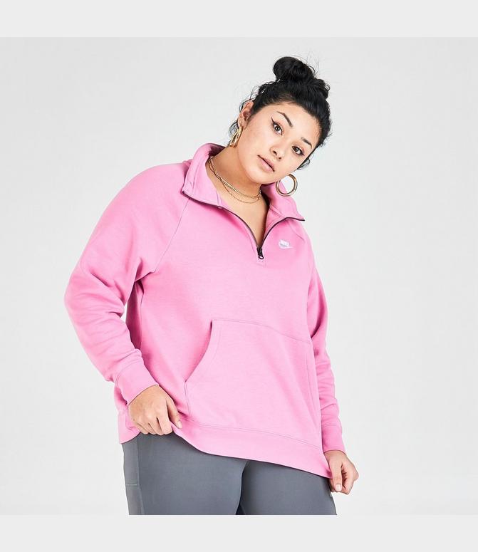 3 women's nike sportswear essential quarter-zip fleece top 3 women's nike sportswear essential quarter-zip fleece top