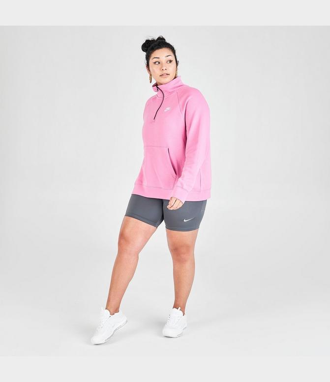 3 women's nike sportswear essential quarter-zip fleece top 3 women's nike sportswear essential quarter-zip fleece top