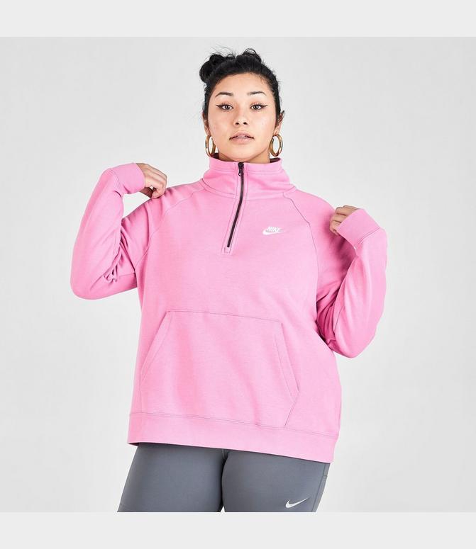 3 women's nike sportswear essential quarter-zip fleece top 3 women's nike sportswear essential quarter-zip fleece top