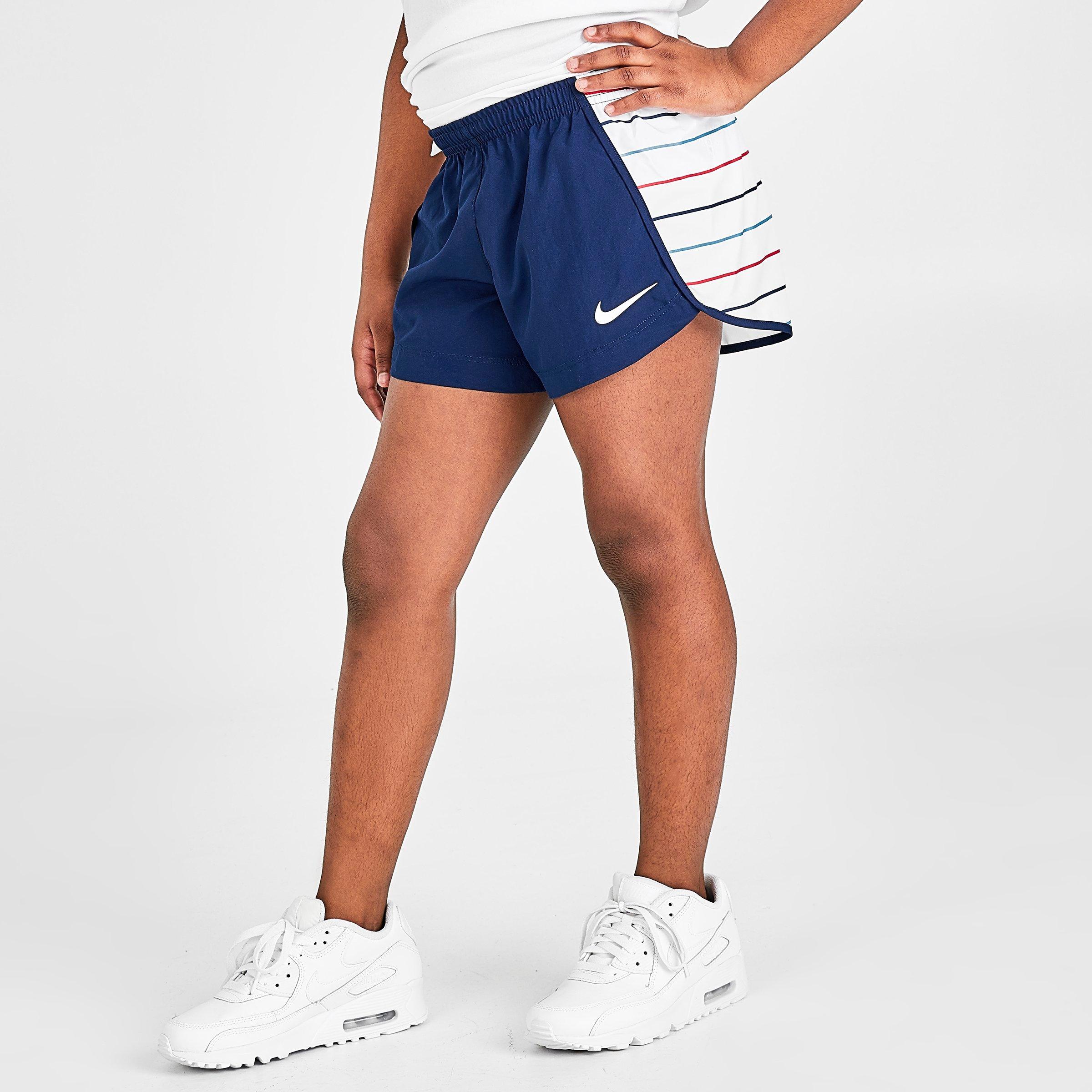 girls white nike shorts