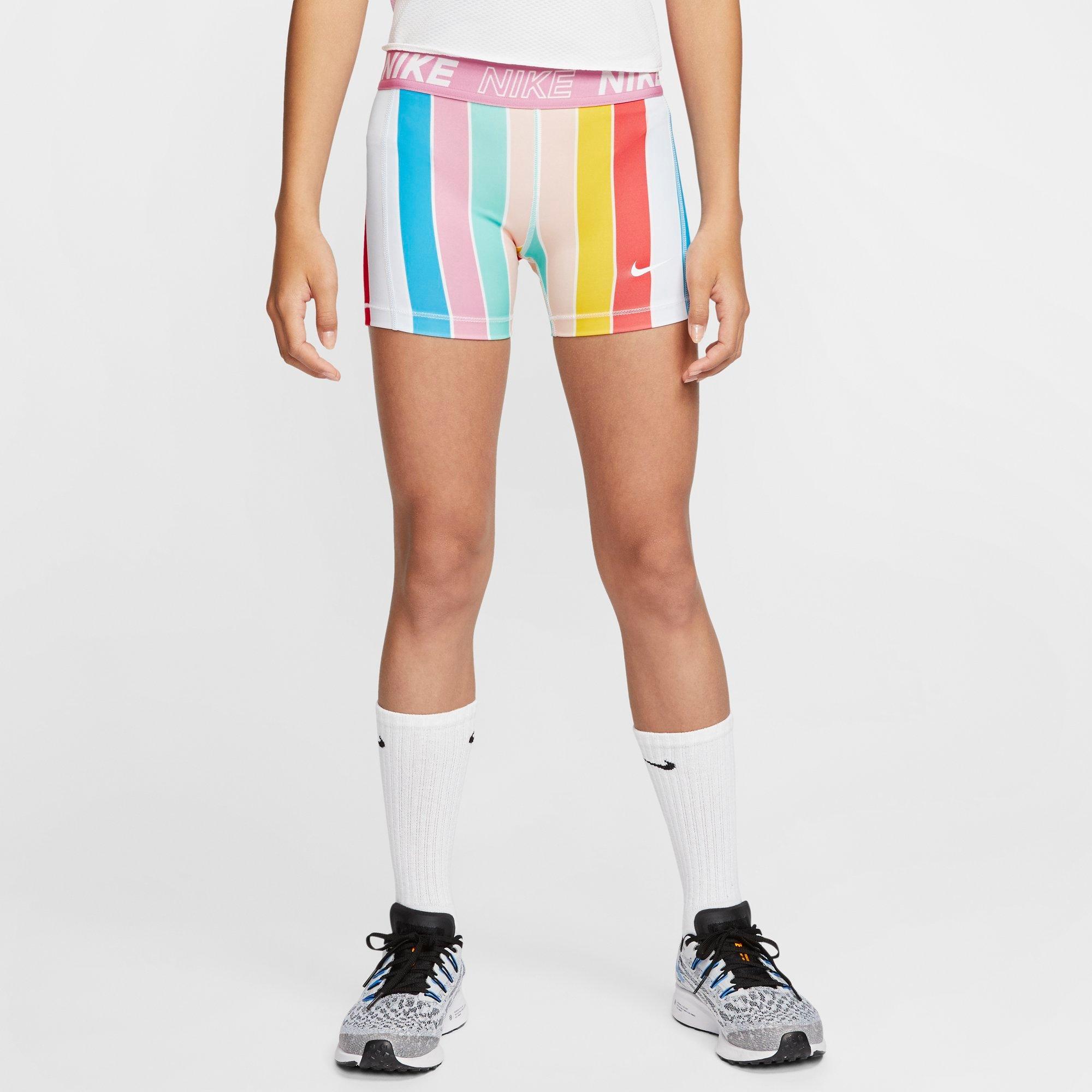 nike pro striped shorts