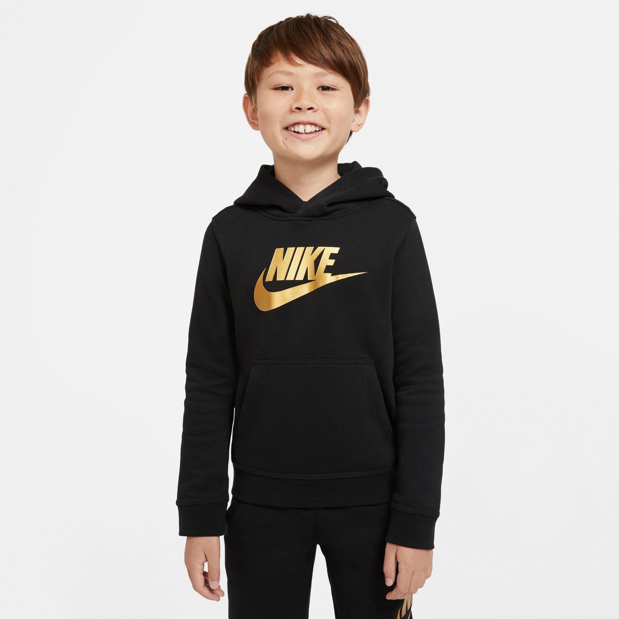 nike jdi fleece hoodie black and gold