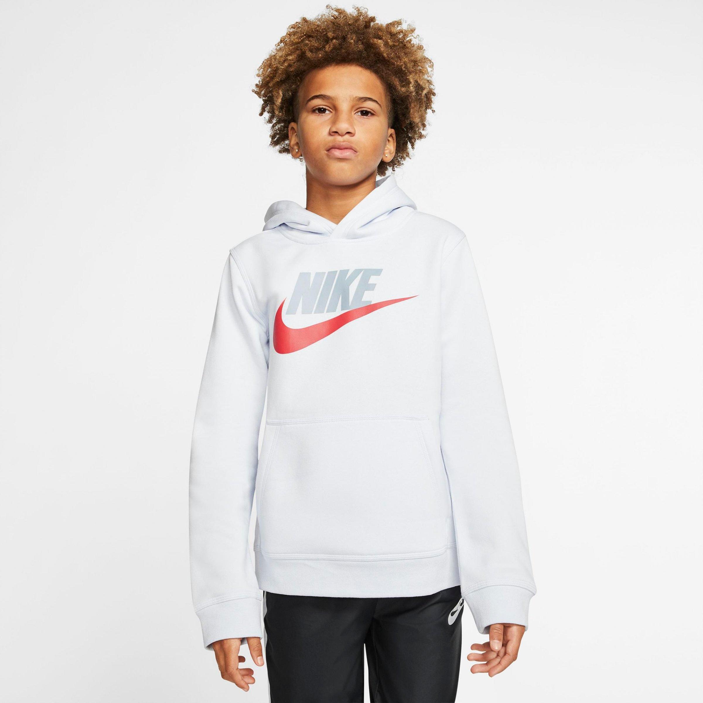 boys nike white hoodie