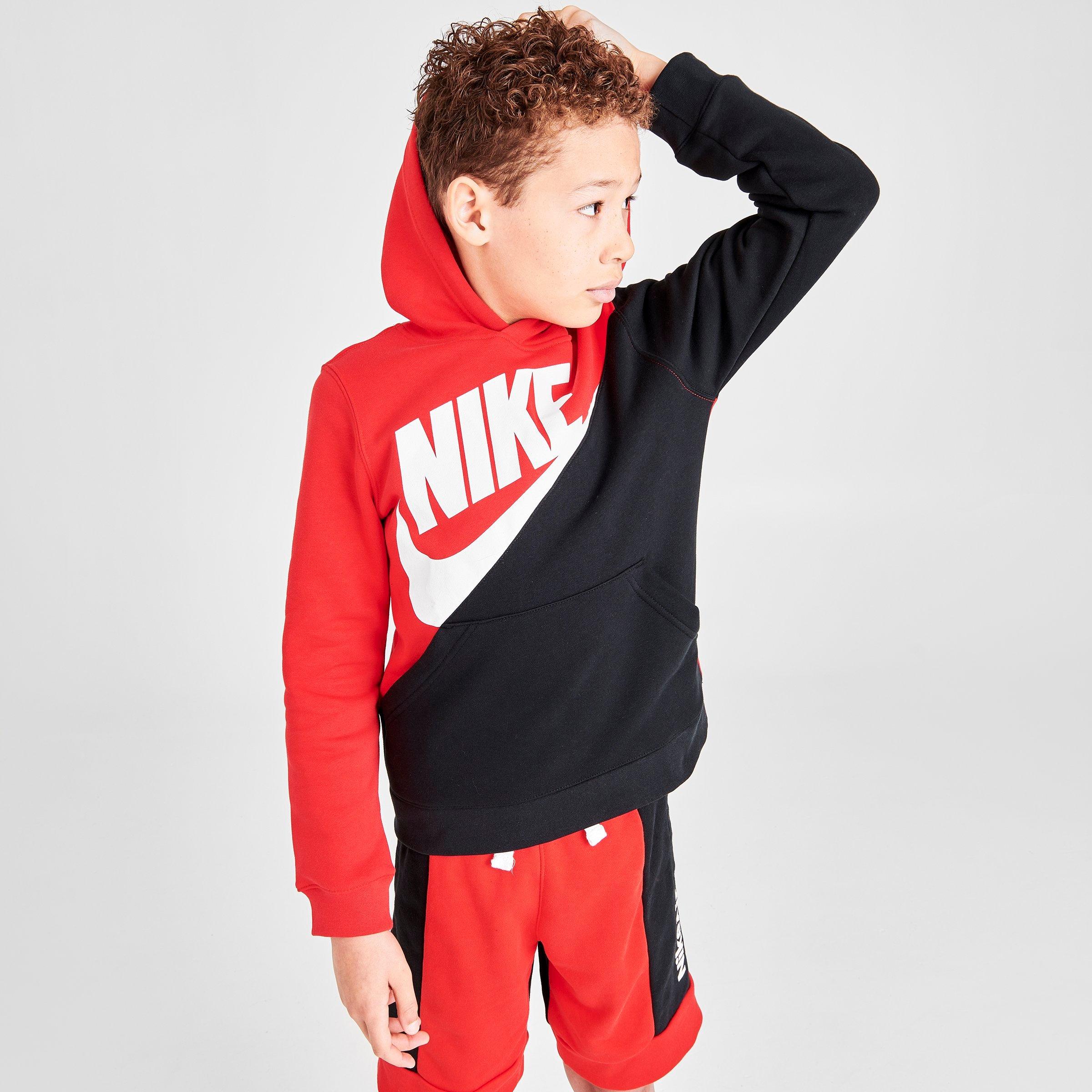 boys nike hoodie red