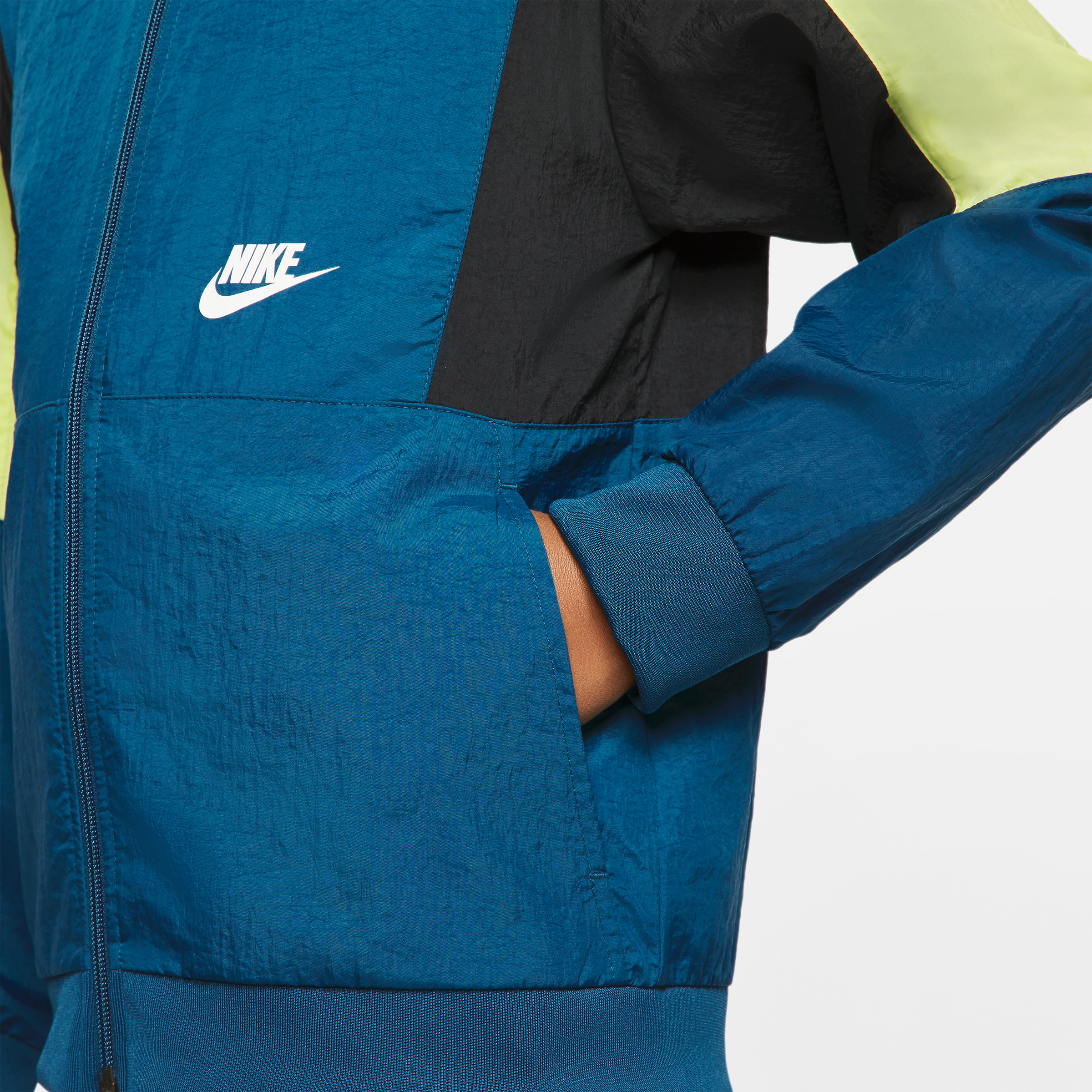 nike woven colorblock full zip jacket womens