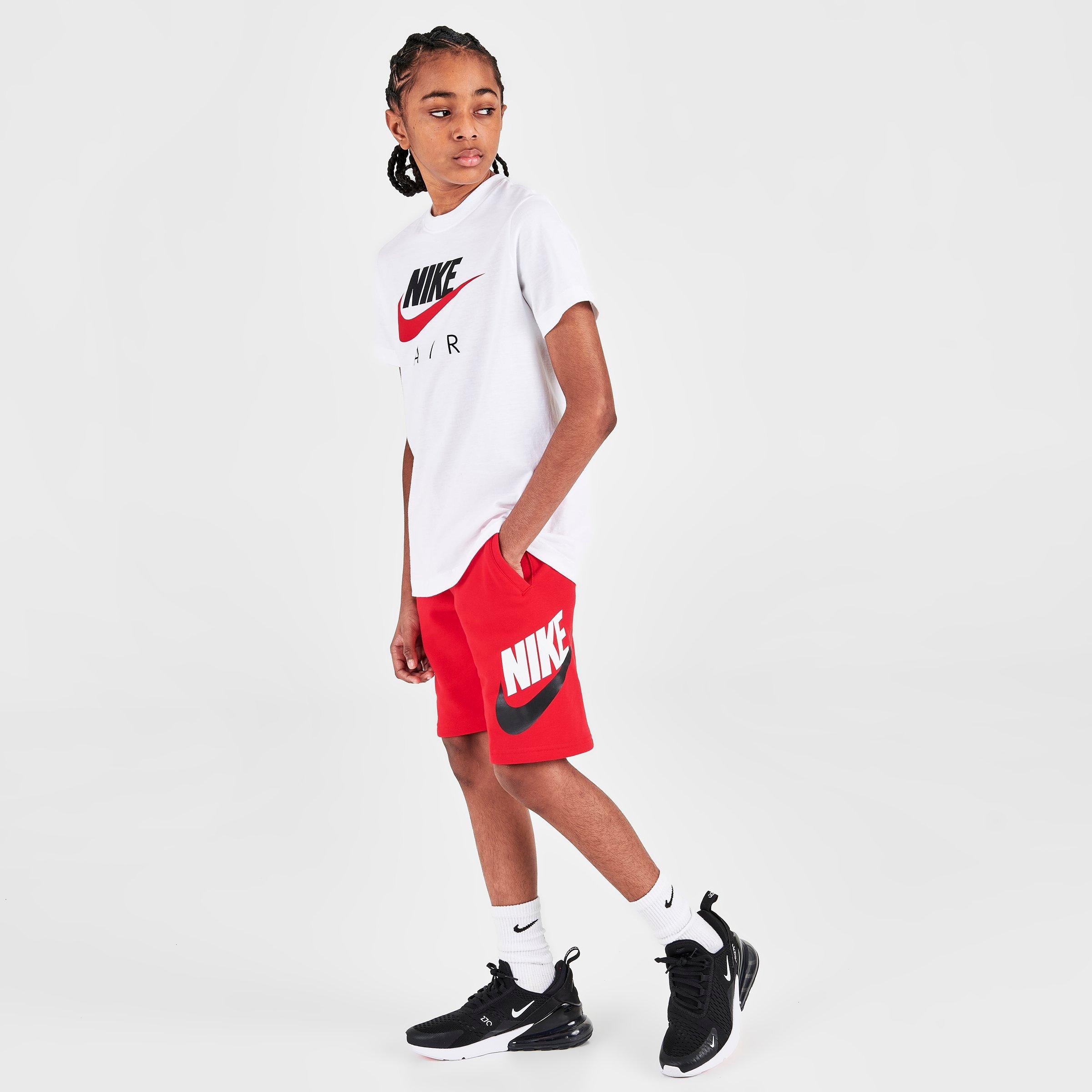 kids red nike shorts