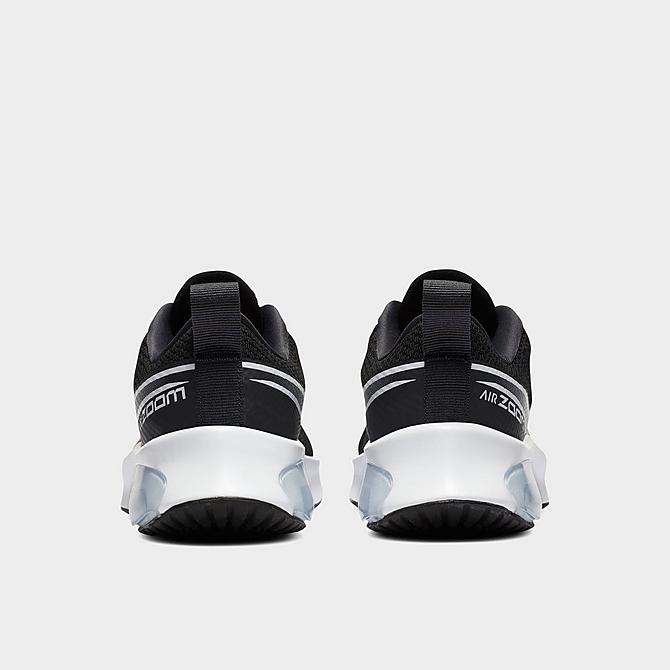 Left view of Big Kids' Nike Air Zoom Arcadia Running Shoes in Black/White-Dark Smoke Grey Click to zoom