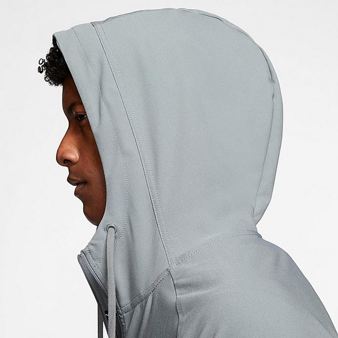 On Model 5 view of Men's Nike Flex Full-Zip Training Jacket in Smoke Grey/Black Click to zoom