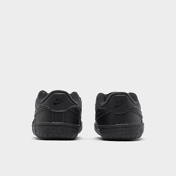 Left view of Infant Nike Air Force 1 Crib Casual Shoes in Black/Black/Black Click to zoom