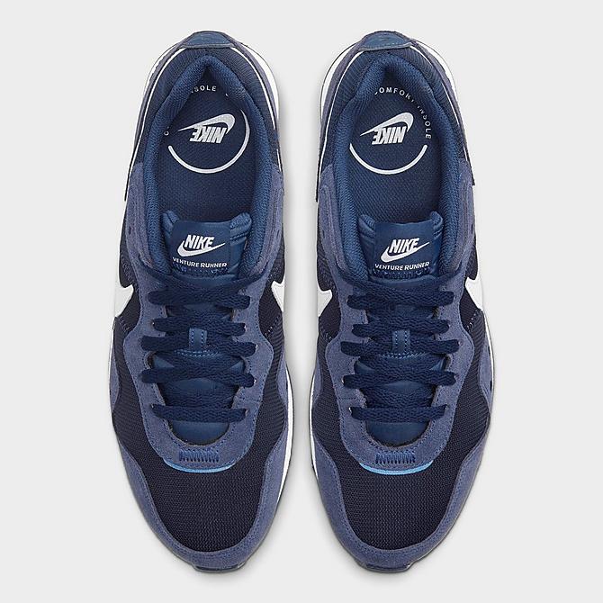 Back view of Men's Nike Venture Runner Casual Shoes in Midnight Navy/Midnight Navy/White Click to zoom