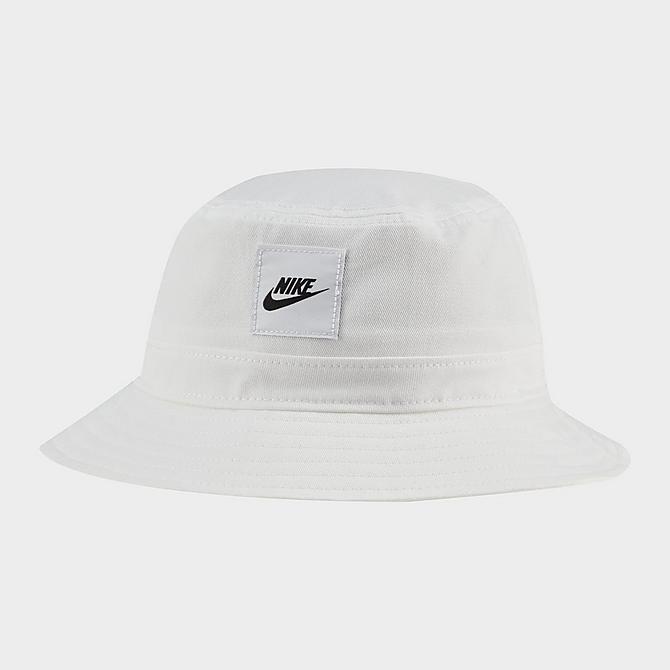 [angle] view of Men's Nike Sportswear Bucket Hat in White Click to zoom
