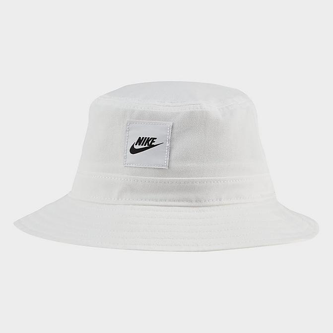 Right view of Men's Nike Sportswear Bucket Hat in White Click to zoom