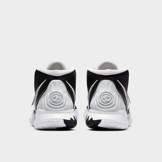 Left view of Nike Kyrie 6 (Team) Basketball Shoes in Black/White/White Click to zoom