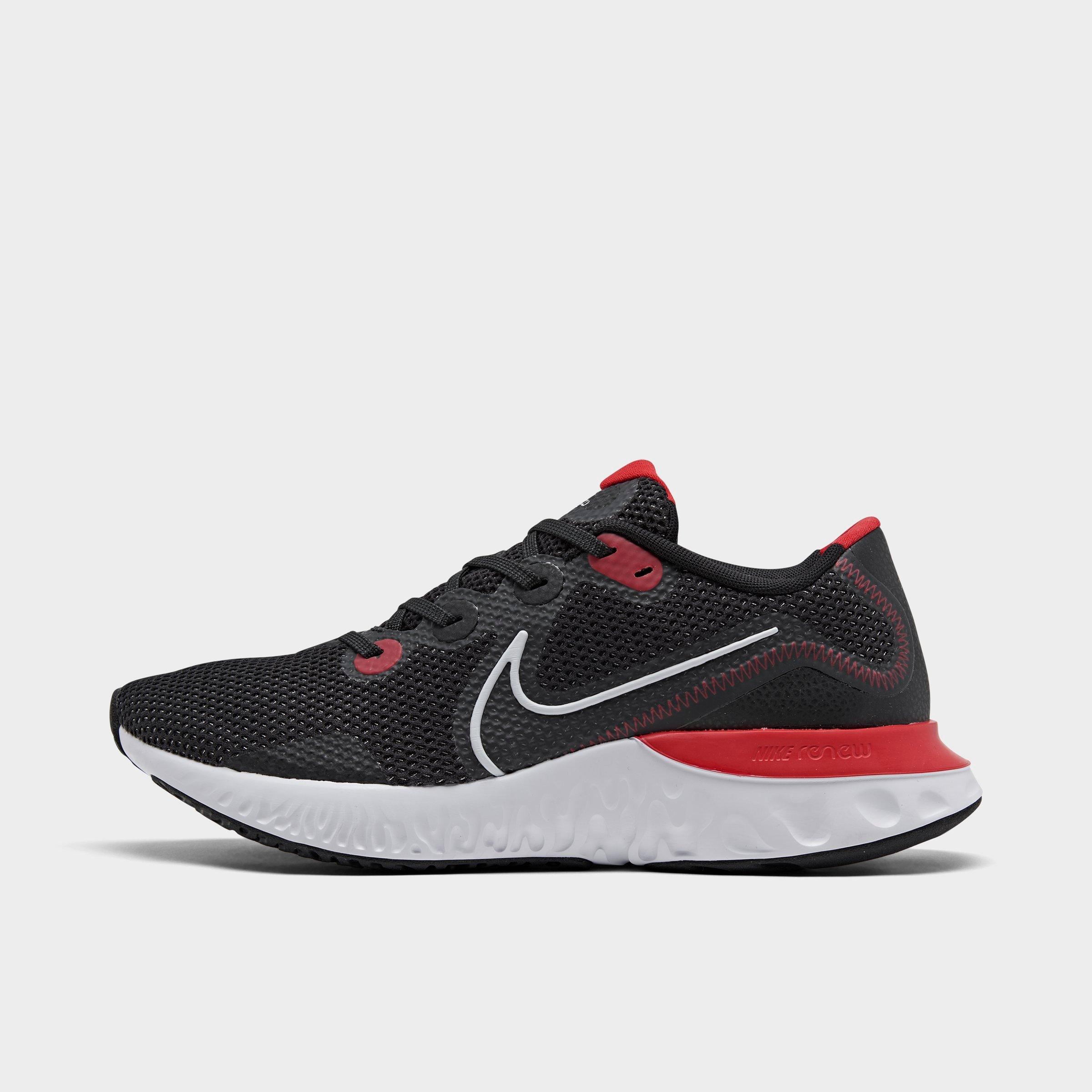 nike black red running shoes