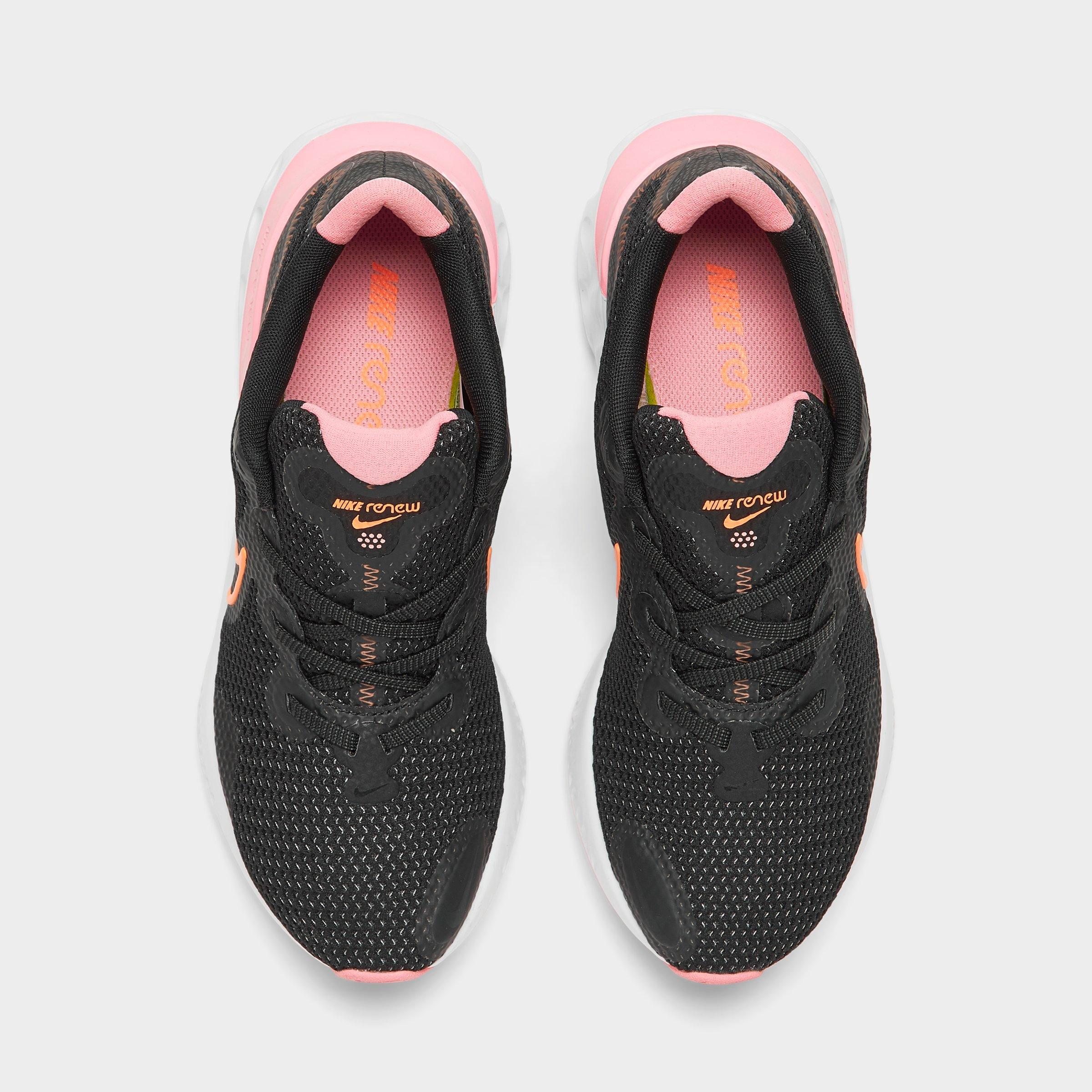 nike renew run black orange