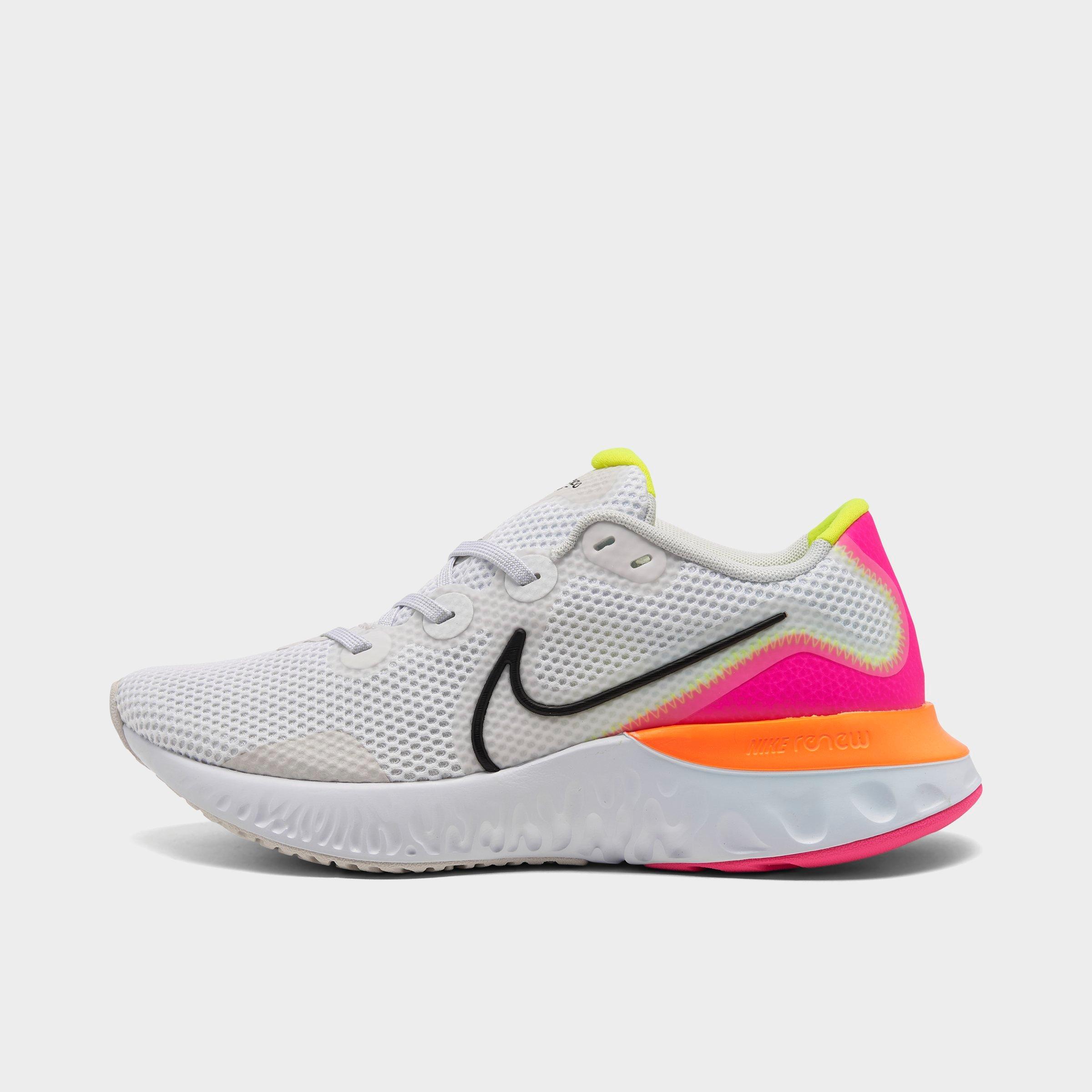 nike white pink and orange shoes