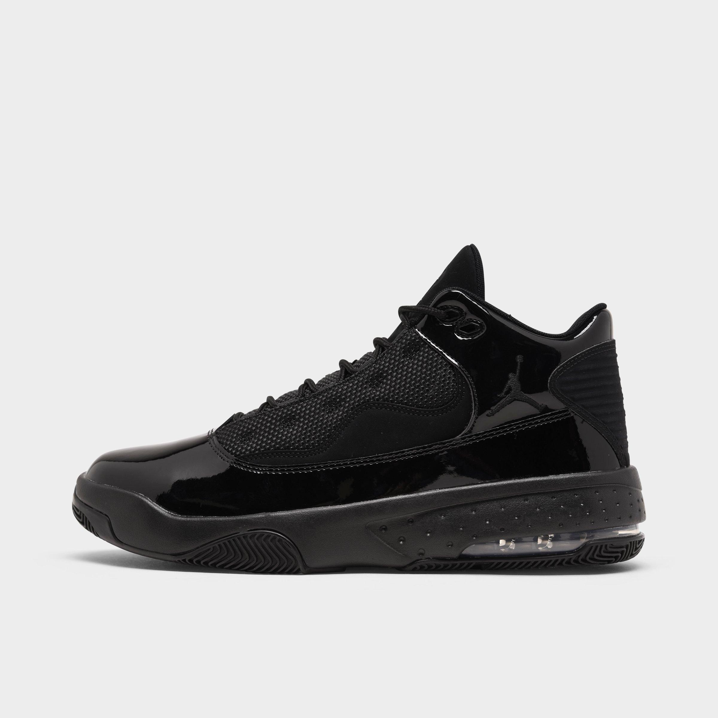 finish line black jordans