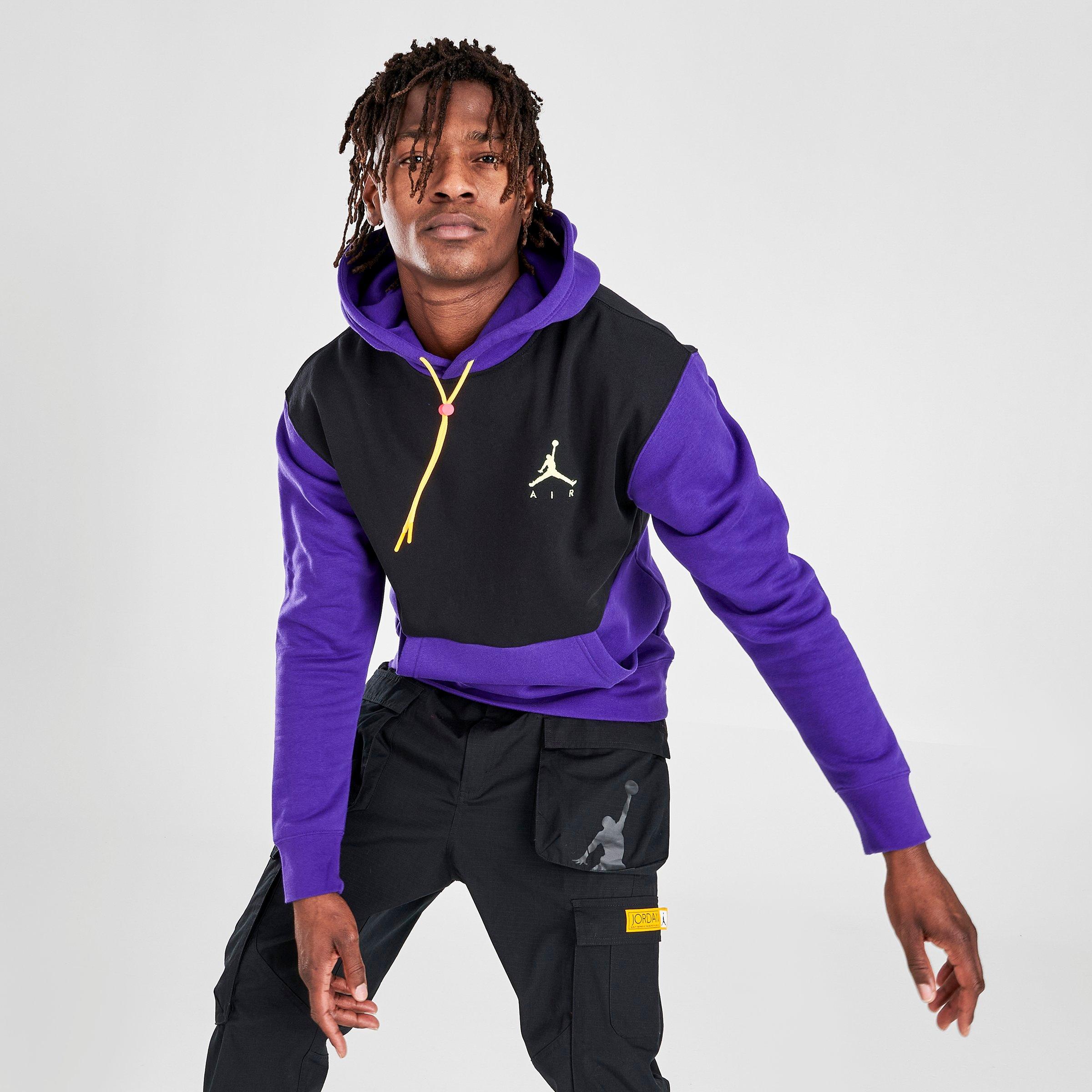 purple and black jordan outfit