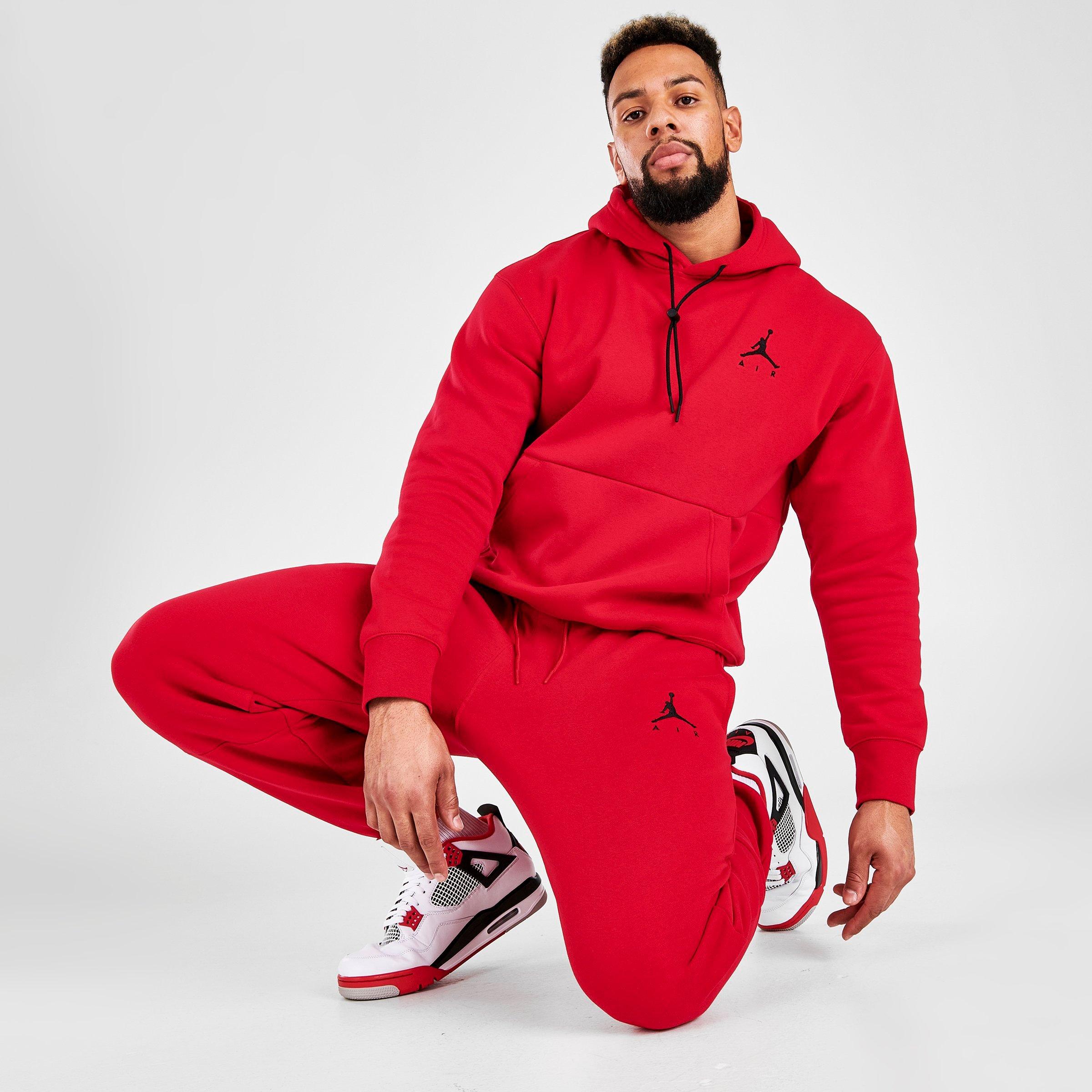 jordan jumpman air fleece pants red