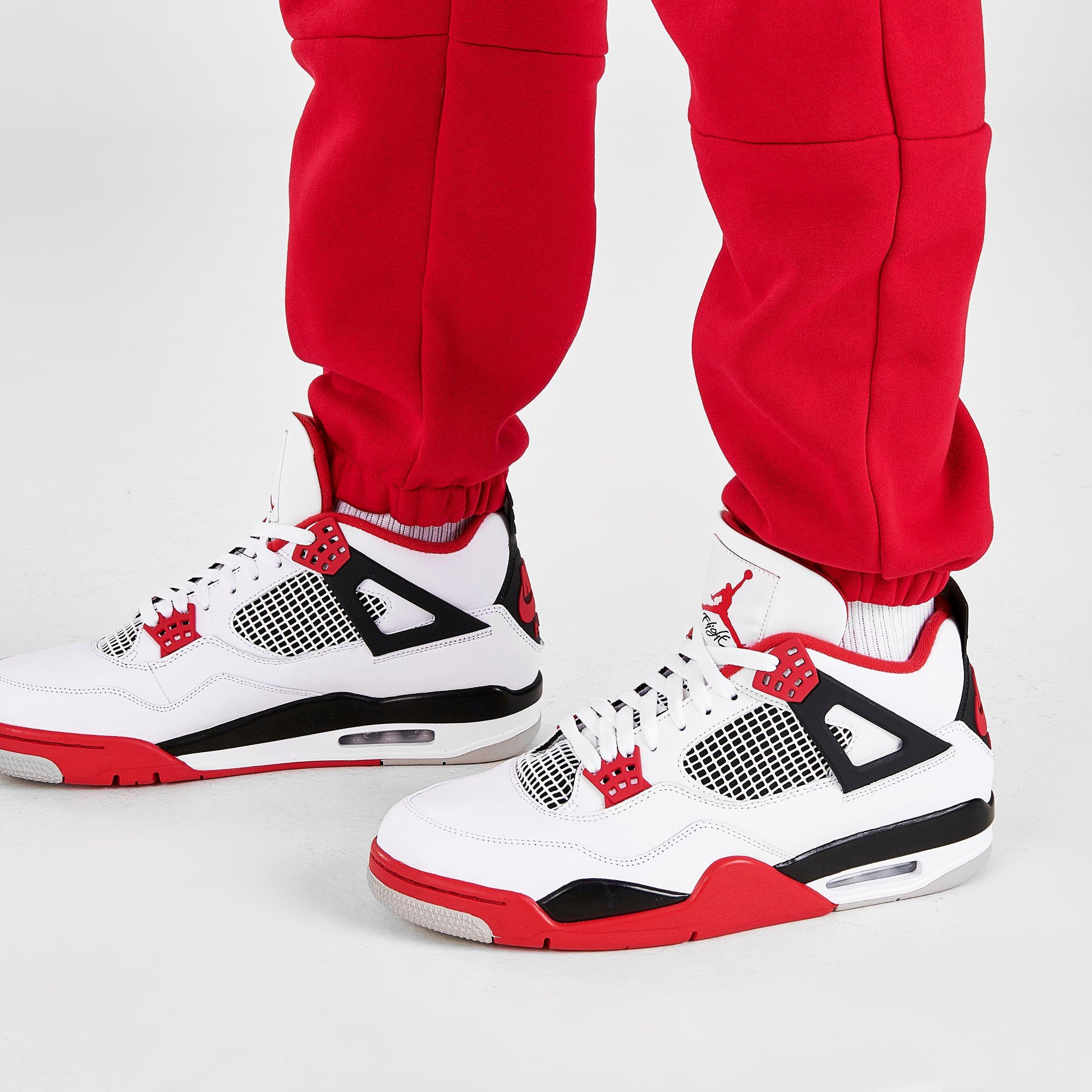 jordan jumpman air fleece pants red
