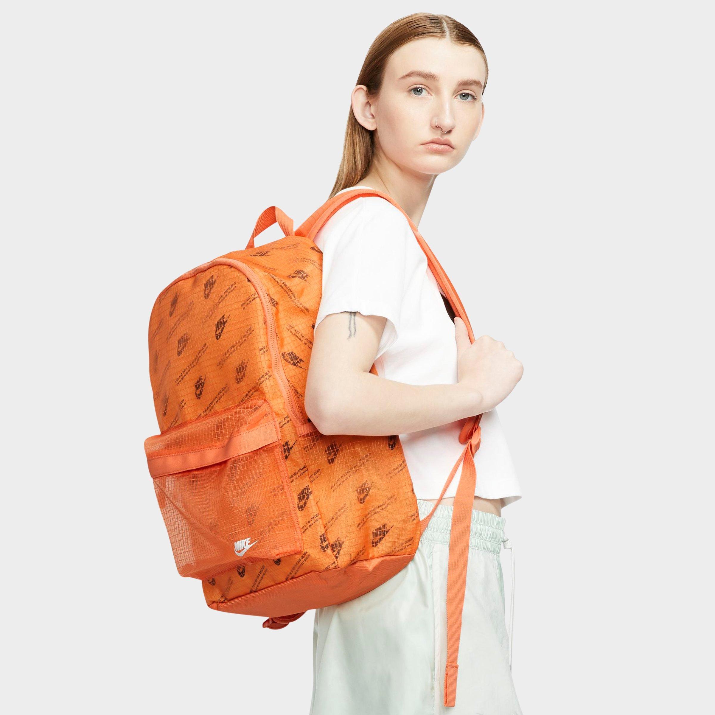 nike heritage backpack orange