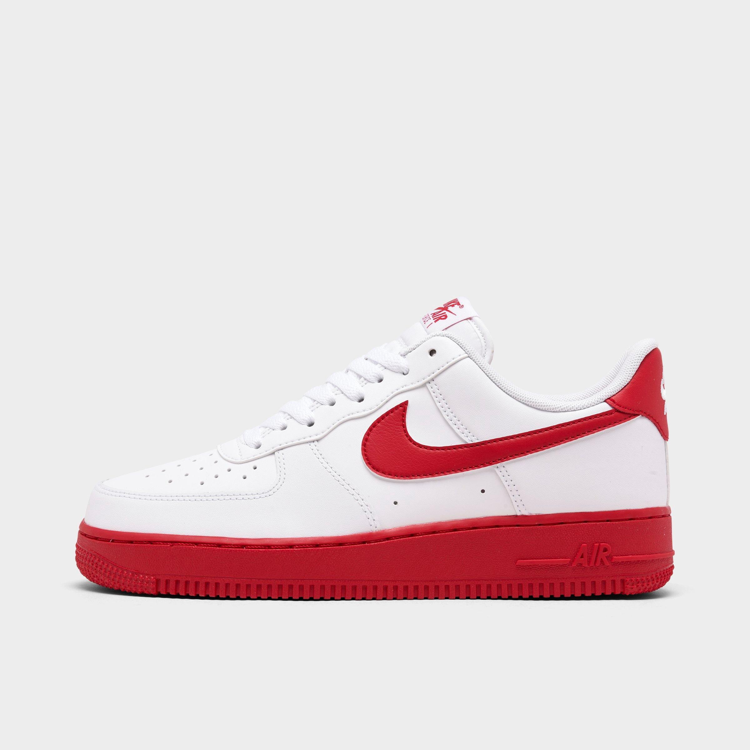 red and white air force 1 finish line